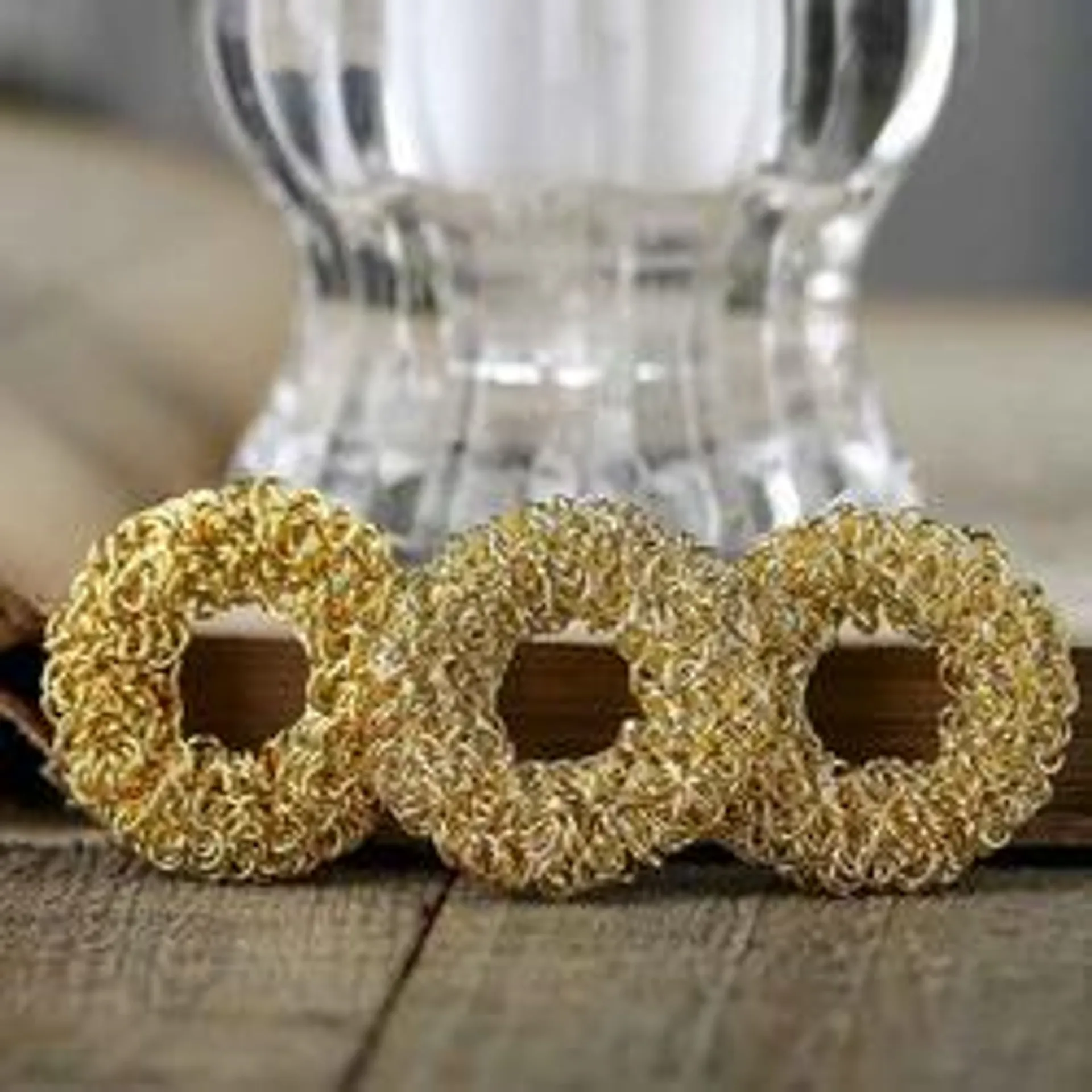 Miniature Gold Wreaths (Package of 3 pieces)