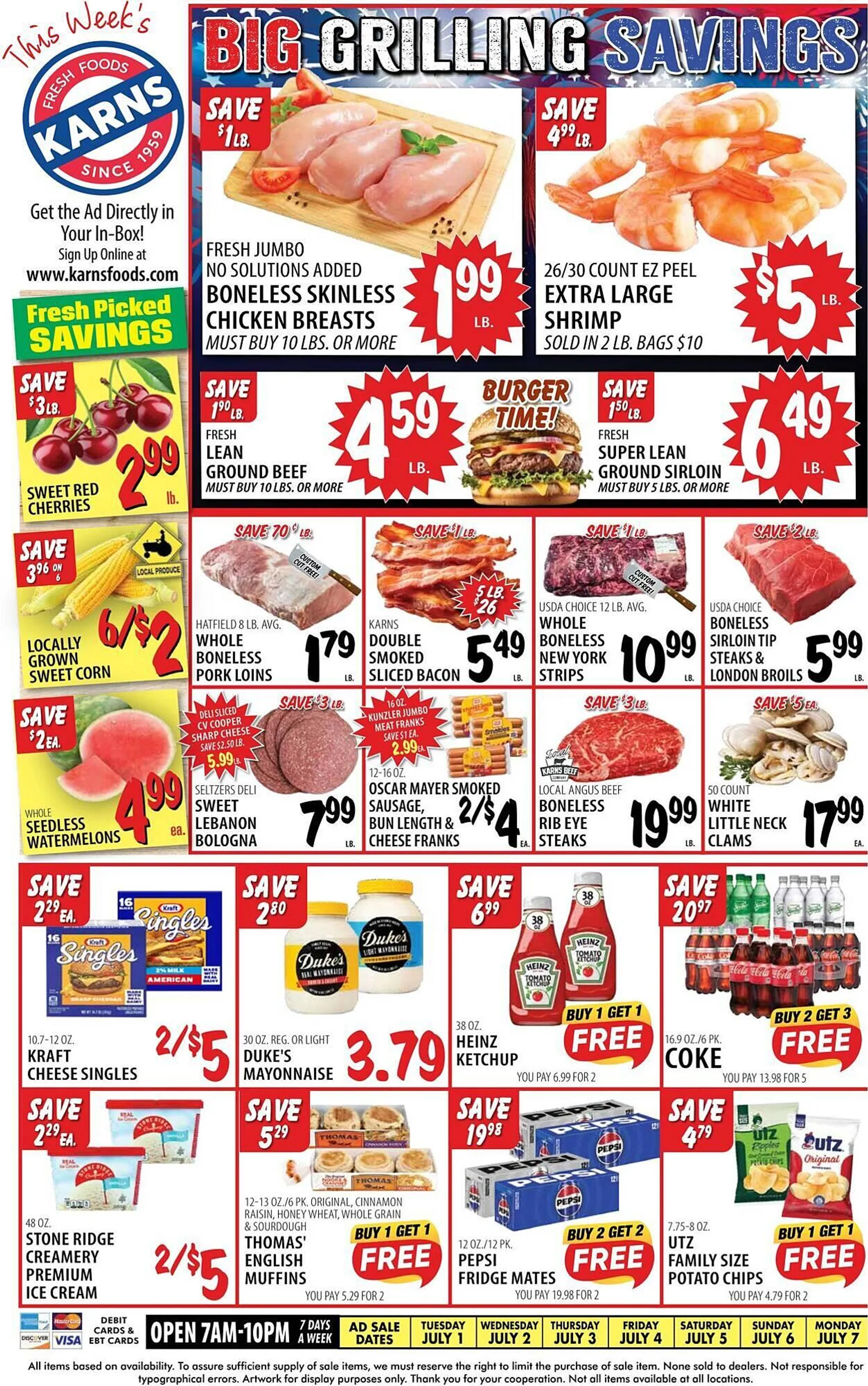 Weekly ad Karns Weekly Ad from July 1 to July 7 2025 - Page 1