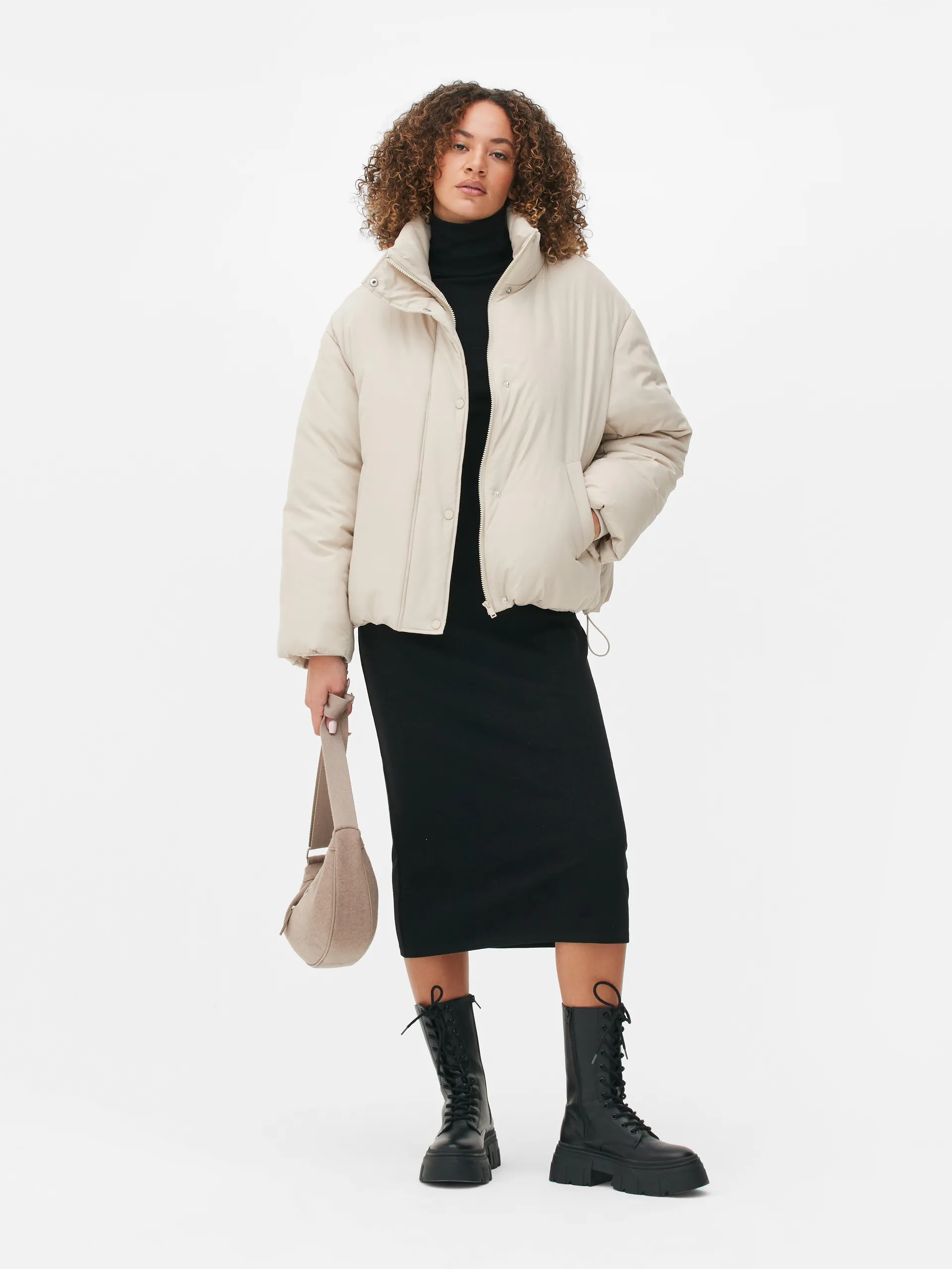 Funnel Neck Puffer Jacket