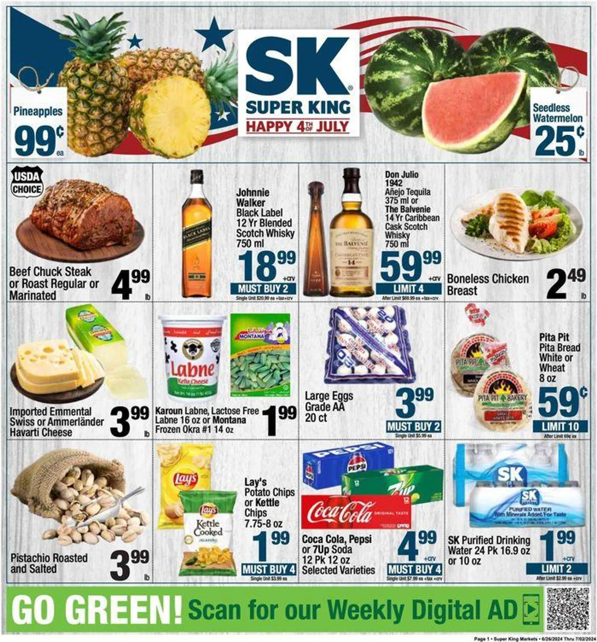 Weekly ad Happy 4th Of July from June 26 to July 2 2024 - Page 1