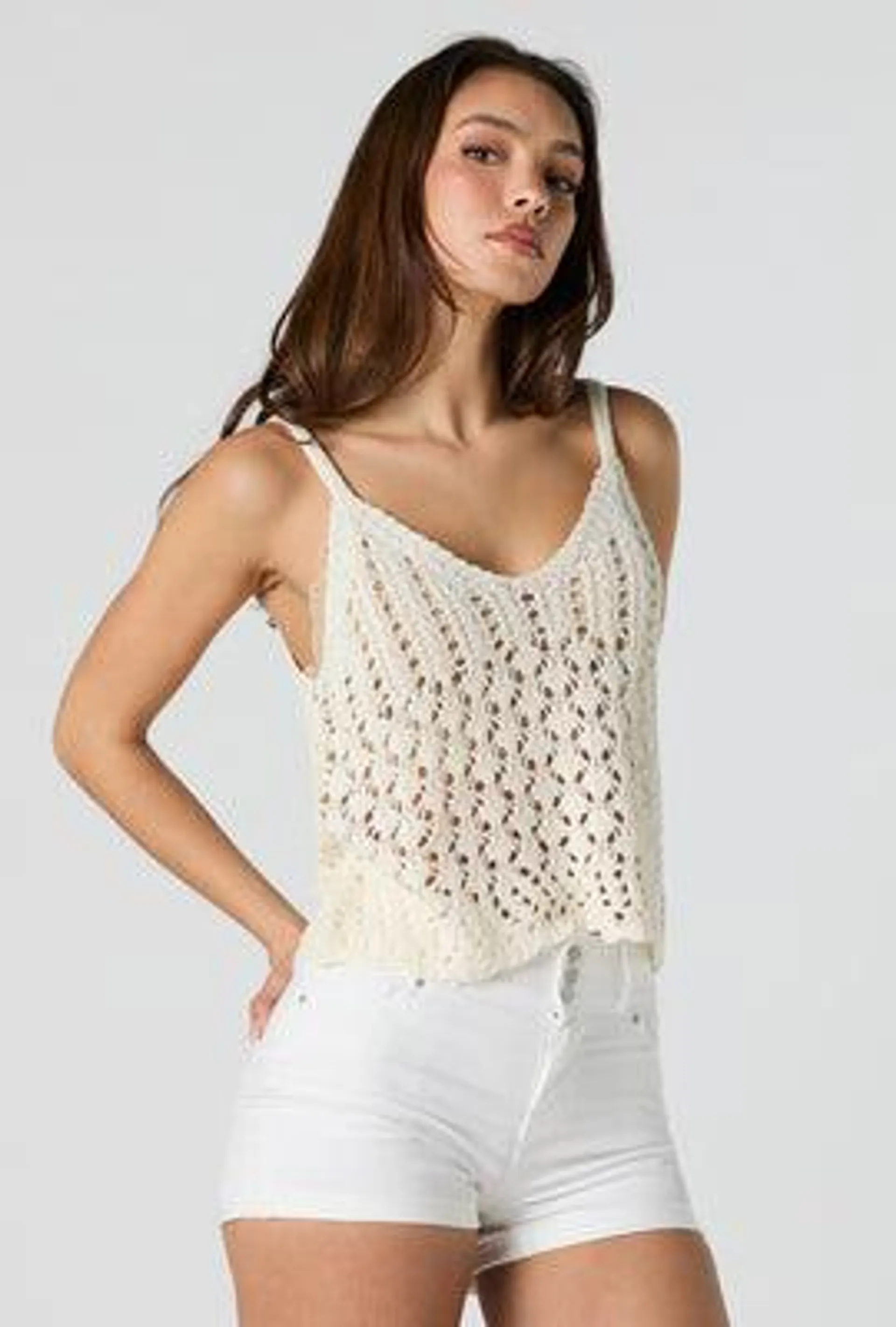 Crochet V-Neck Tank