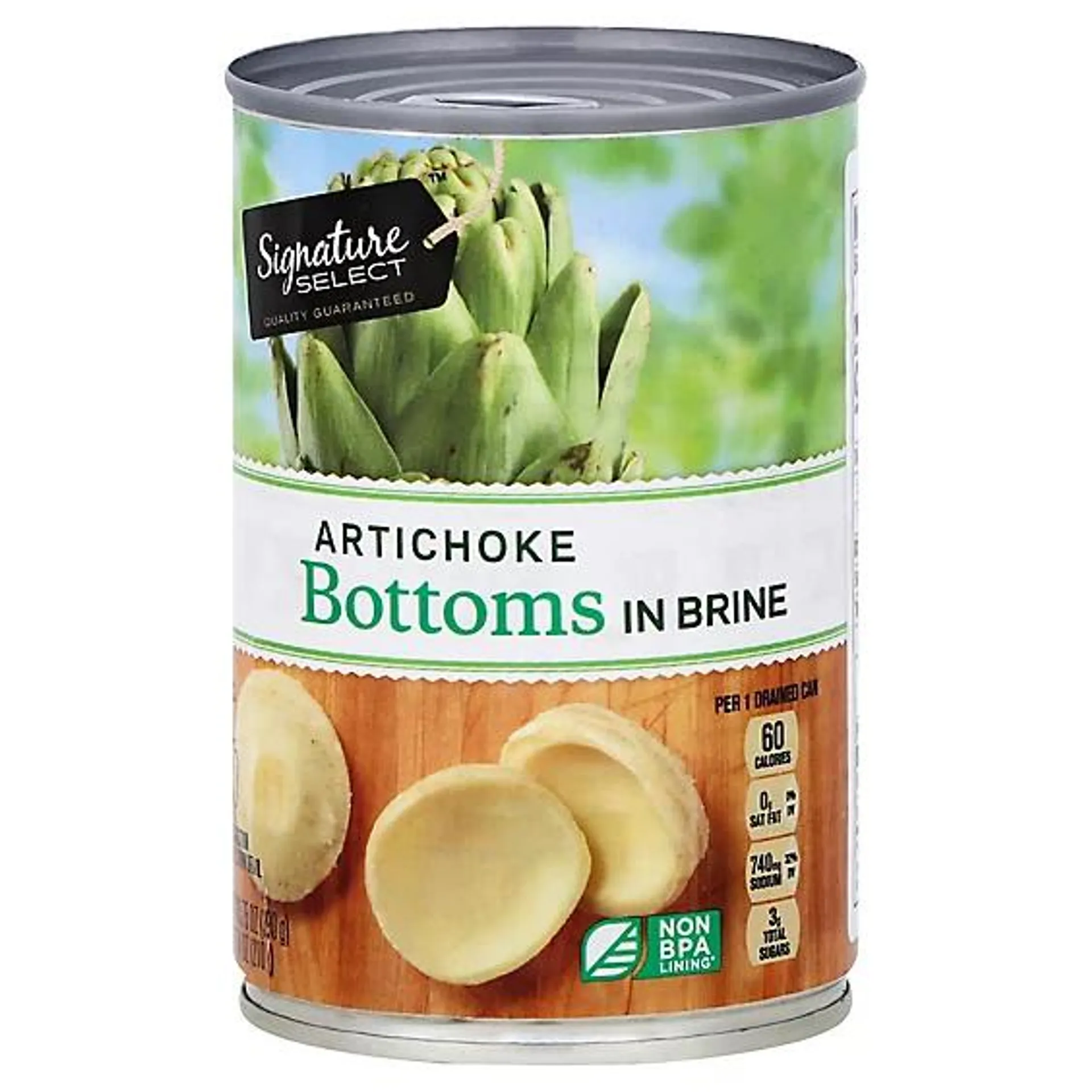 Signature SELECT Artichokes Bottoms in Brine - 13.75 Oz