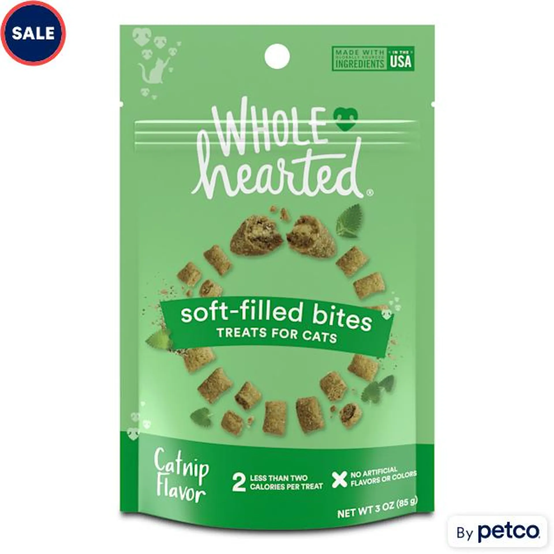 WholeHearted Chicken and Catnip Flavor Soft-Filled Bites Cat Treats, 3 oz.