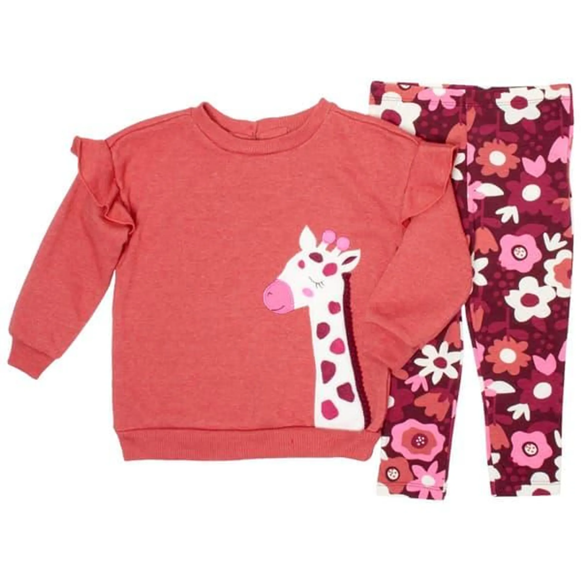 Baby Girl (12-24M) Kids Headquarters® Giraffe Top & Leggings Set