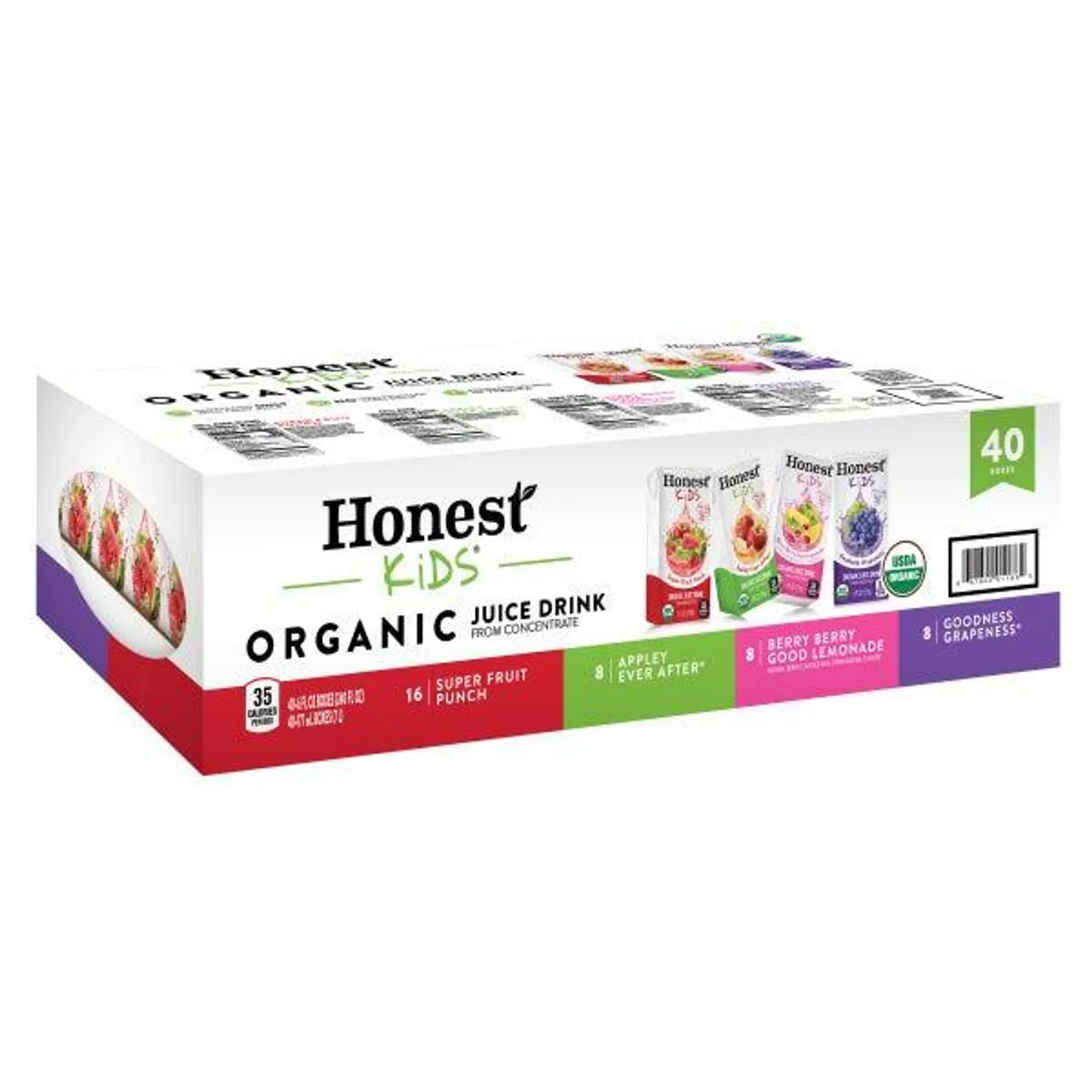 Honest Kids, Organic Juice Drink, Variety Pack, 6 fl oz, 40-Count