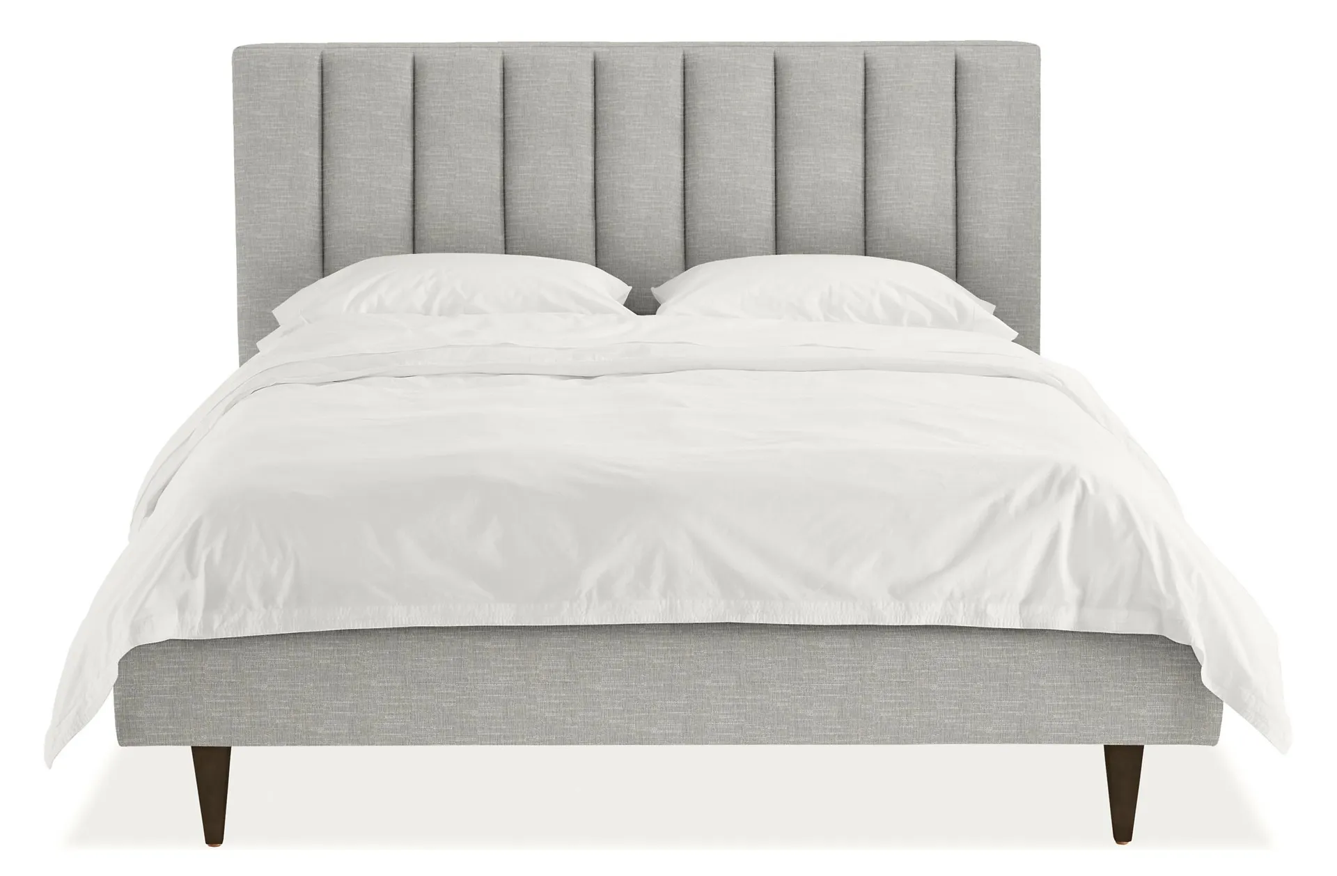 Hartley Queen 48" Headboard Bed in Destin Grey with Charcoal Legs