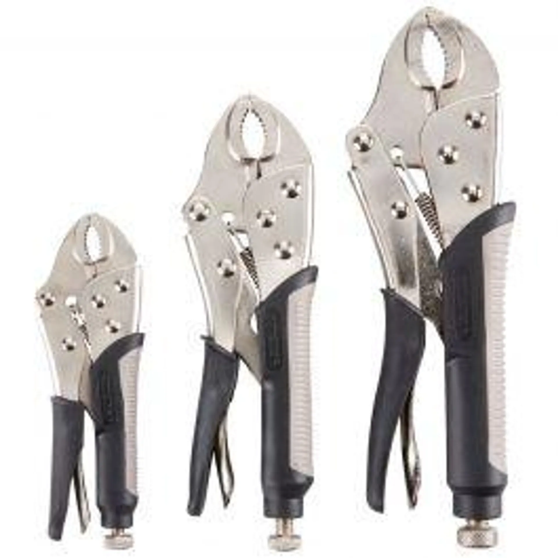 Curved Jaw Locking Pliers Set, 3 Piece