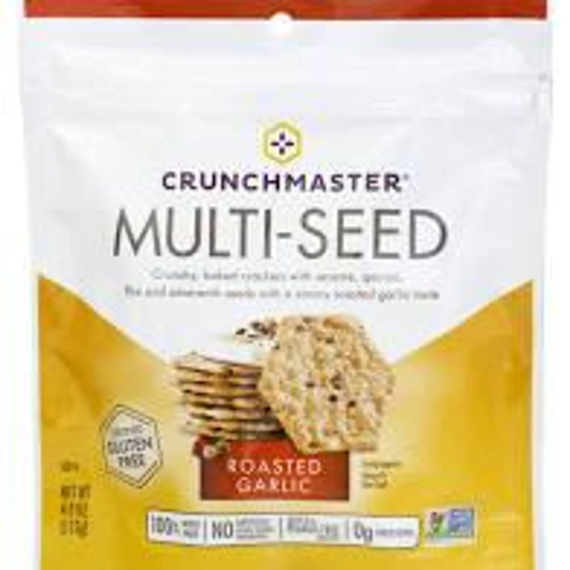 Crunchmaster - Multi Seed Roasted Garlic Crackers 4 Oz