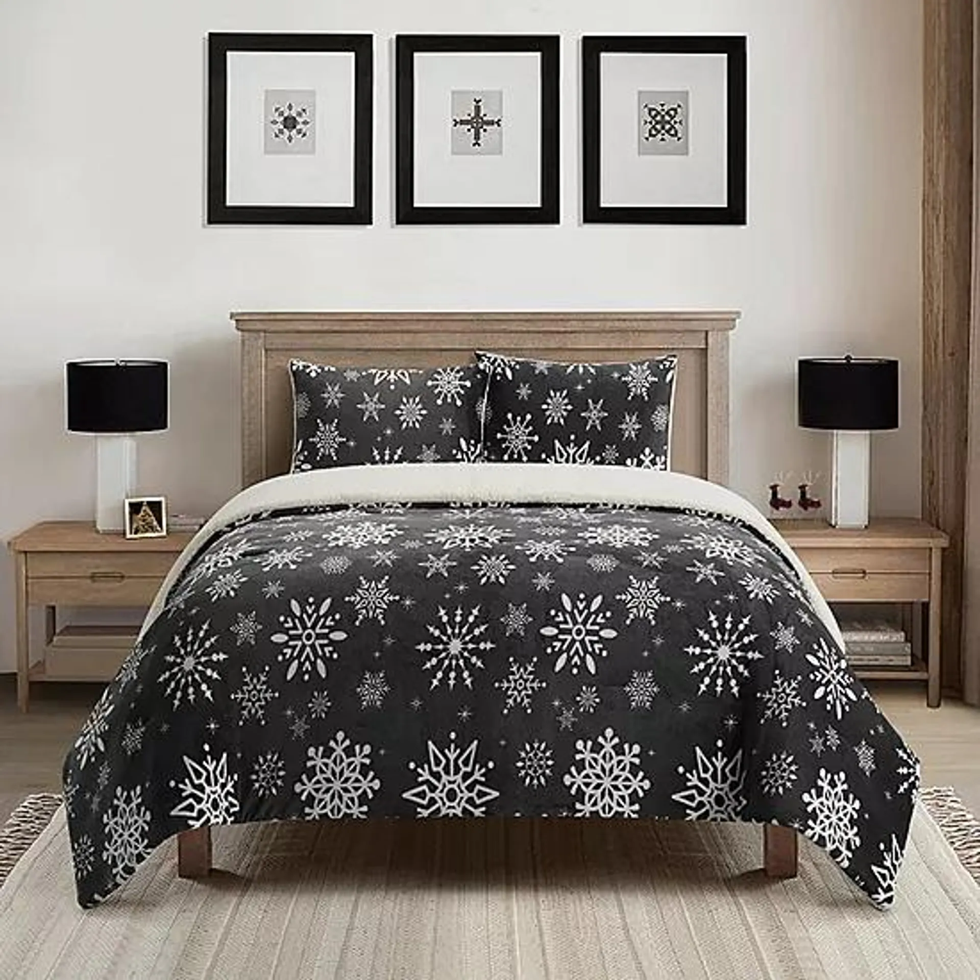 Stratford Park Rowley 3pc 3-pc. Geometric Midweight Comforter Set