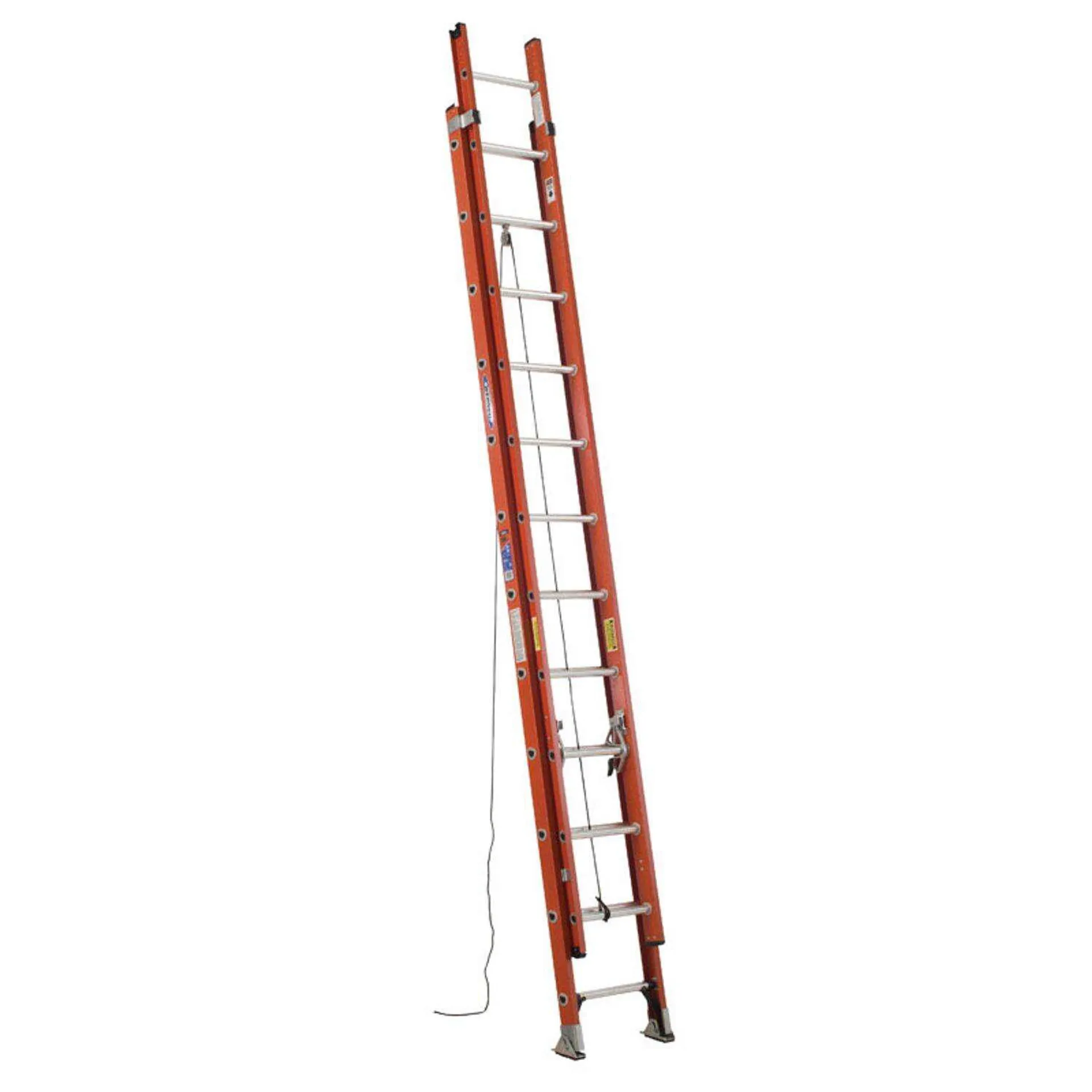 Werner 24 ft. H Fiberglass Telescoping Extension Ladder Type IA 300 lb. capacity