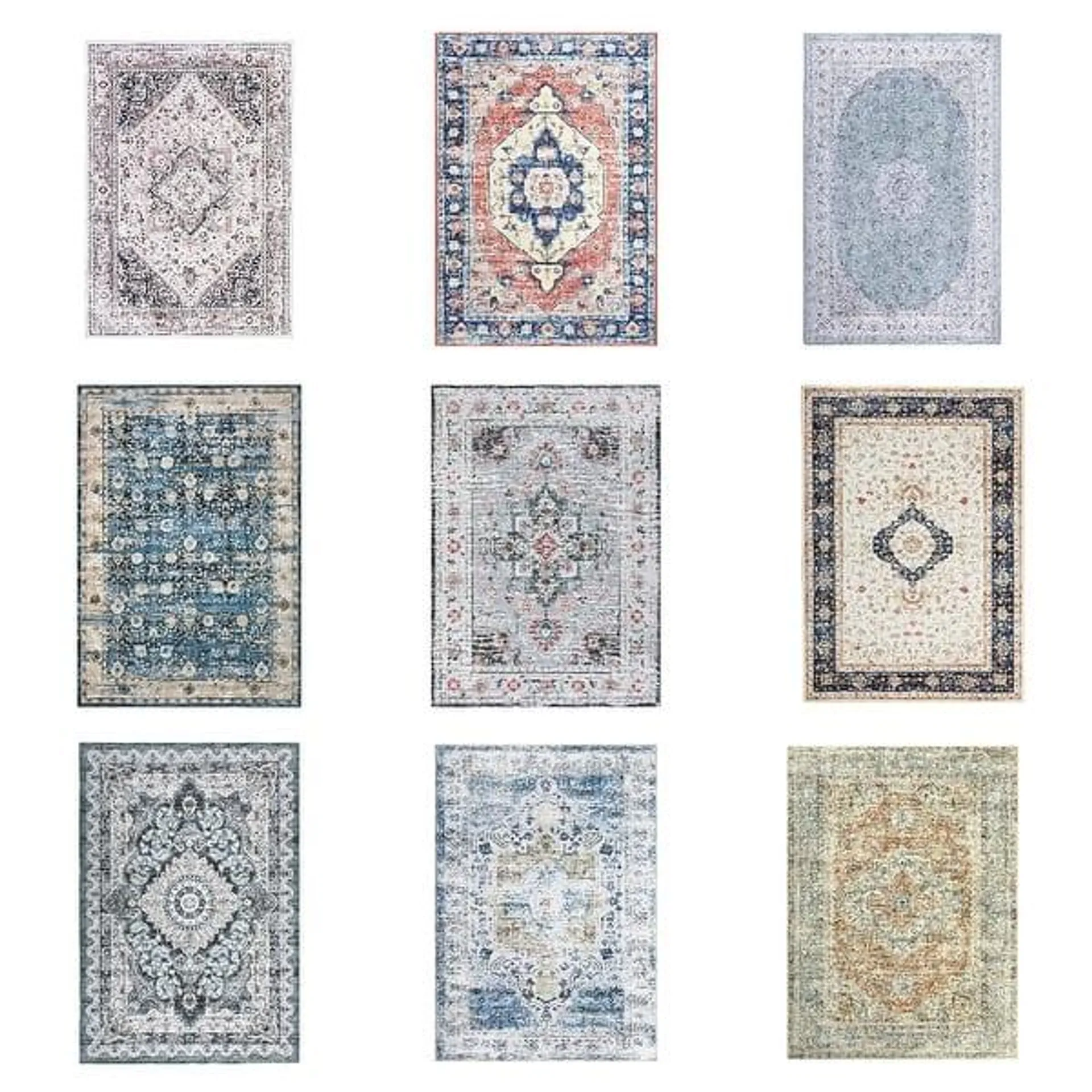 Garvee Bohemian Rug Vintage Distressed Accent Rug