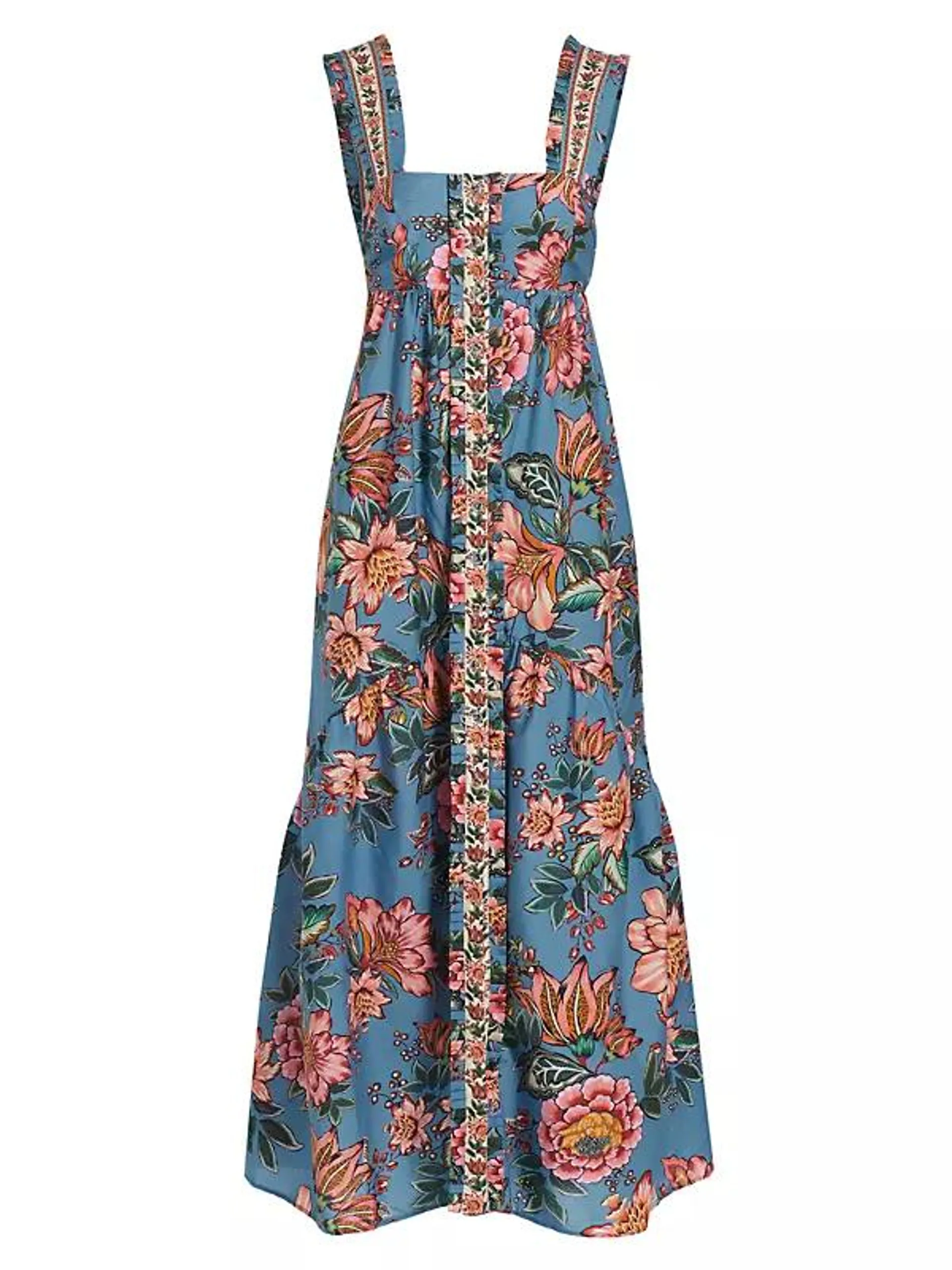 Wonderful Bouquet Cotton-Blend Maxi Dress