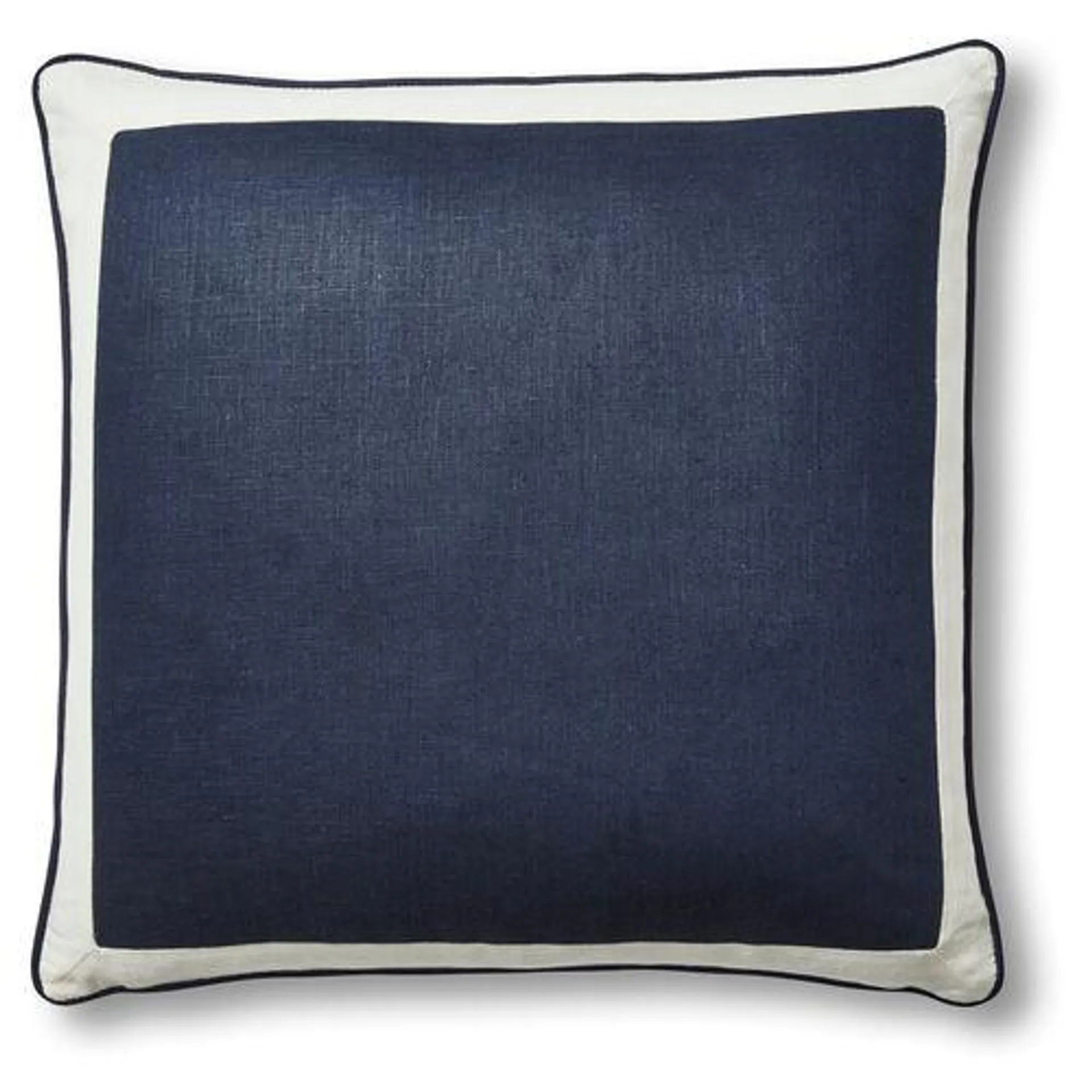 Amalfi 22x22 Pillow, Navy/White Linen