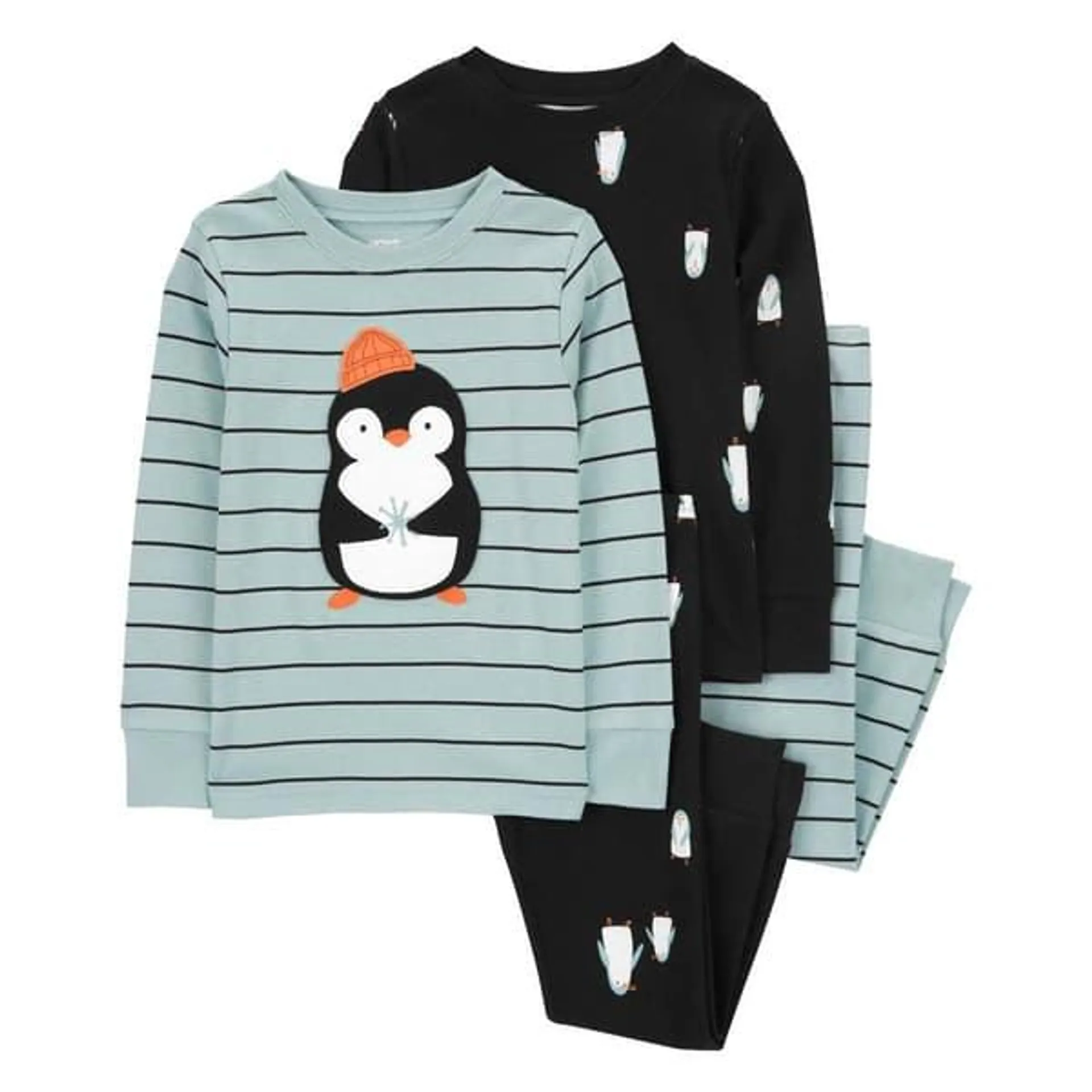 Toddler Boy Carter’s® 4pc. Penguin & Stripe Cotton Pajama Set