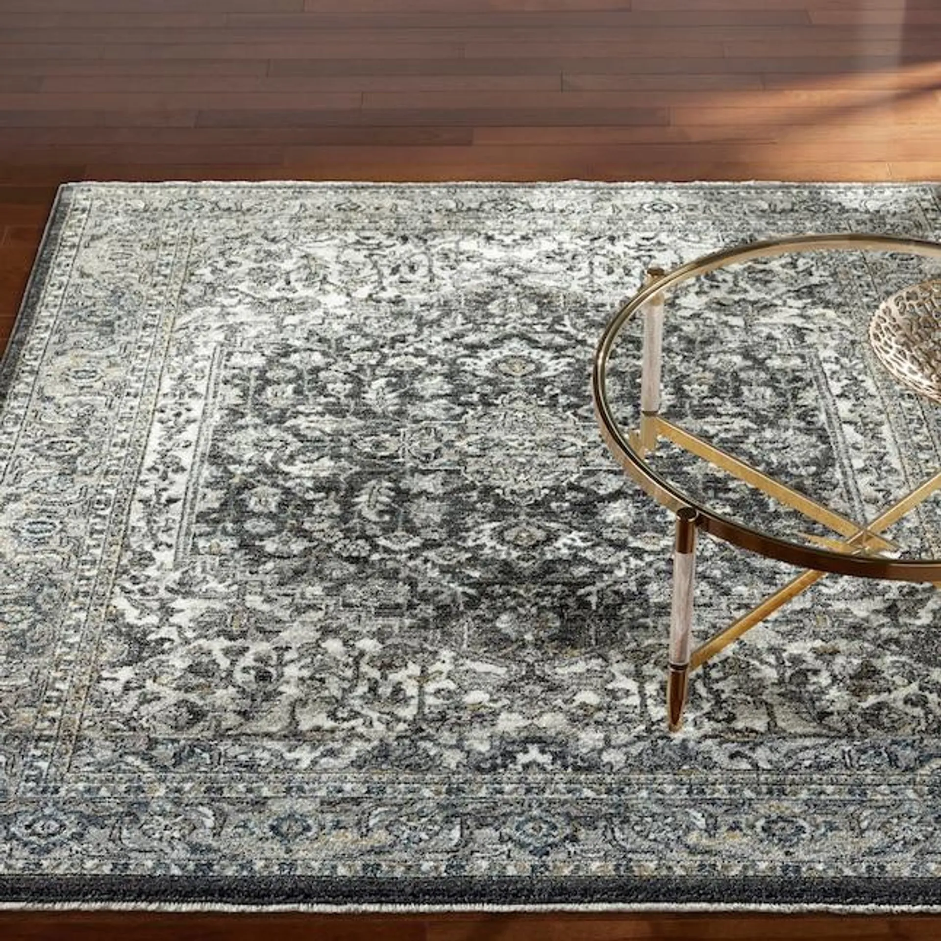 allen + roth Alessa 8 X 10 (ft) Dark Gray Indoor Medallion Area Rug