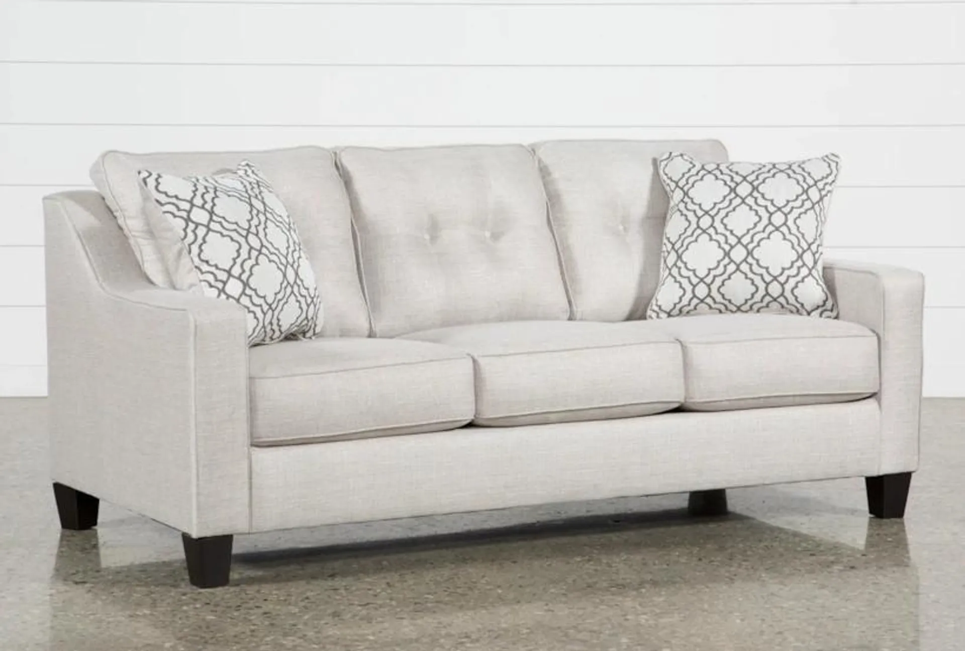 Linday Park Light Grey Fabric 80" Sofa