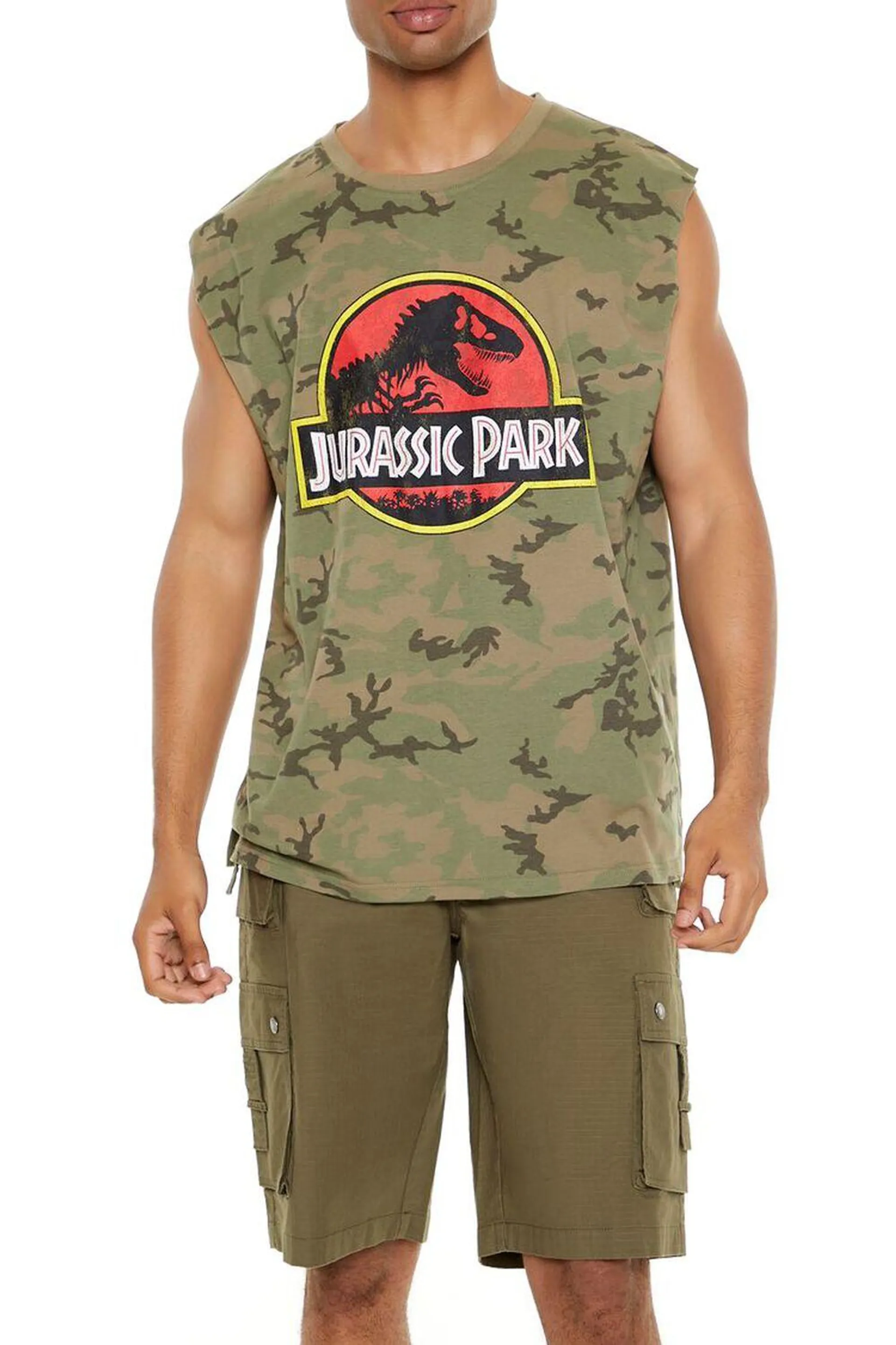 Jurassic Park Camo Muscle Tee