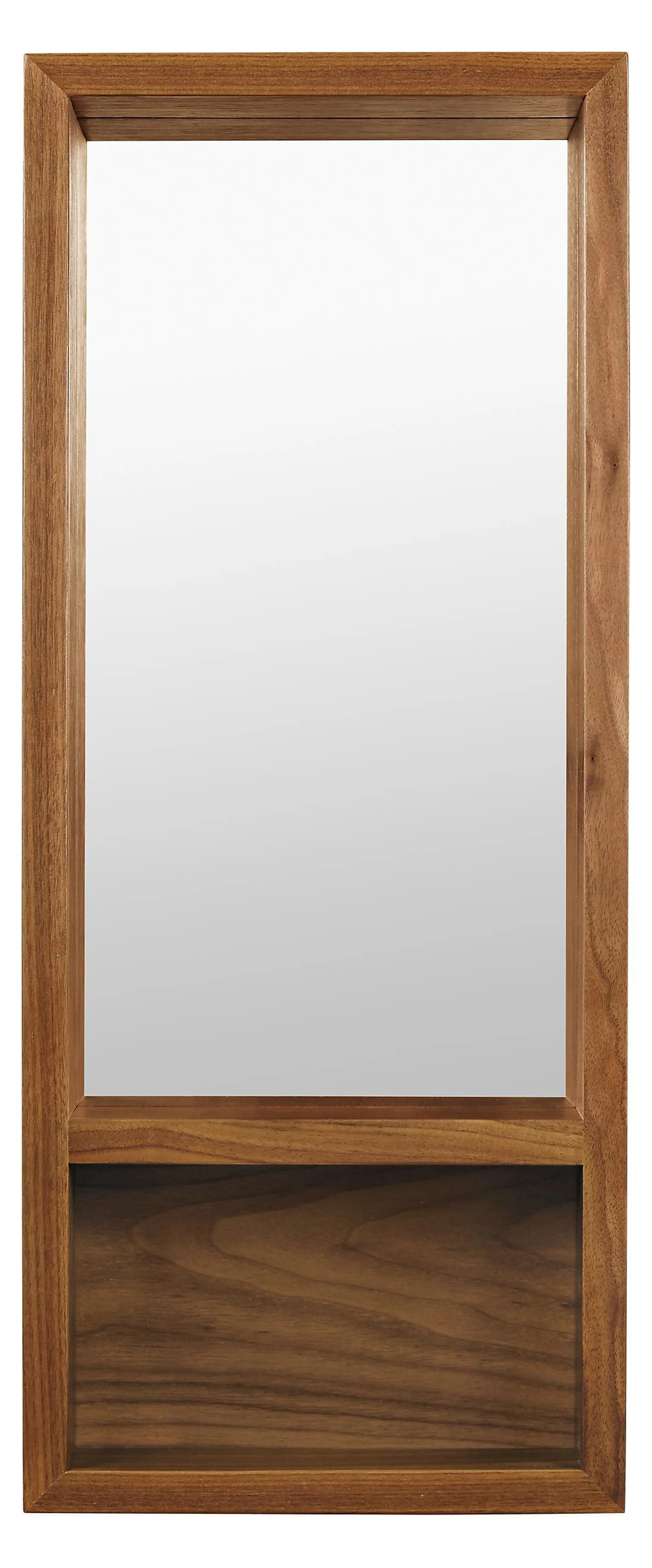 Loft 10w 4.5d 24h Mirror with Shelf in Walnut