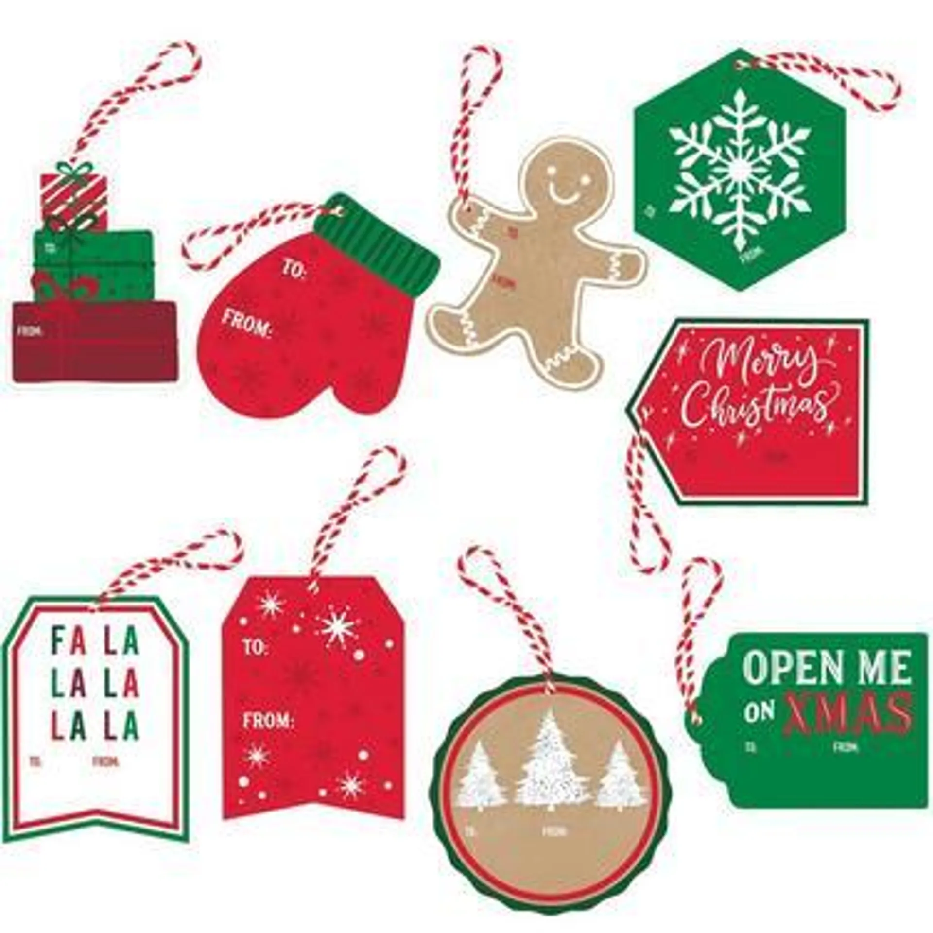 Christmas Novelty Gift Tag Set, 60pc