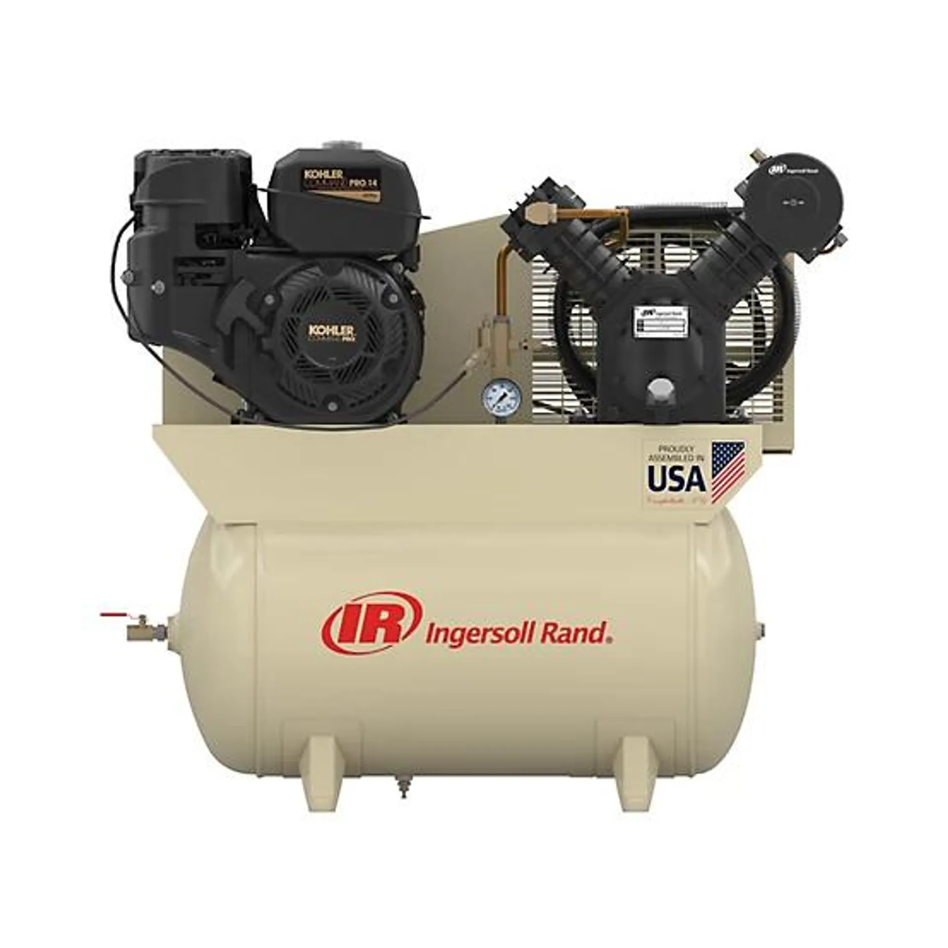 14 HP 30 gal. 2-Stage Truck-Mounted Air Compressor, 175 PSI, Kohler Gas Engine