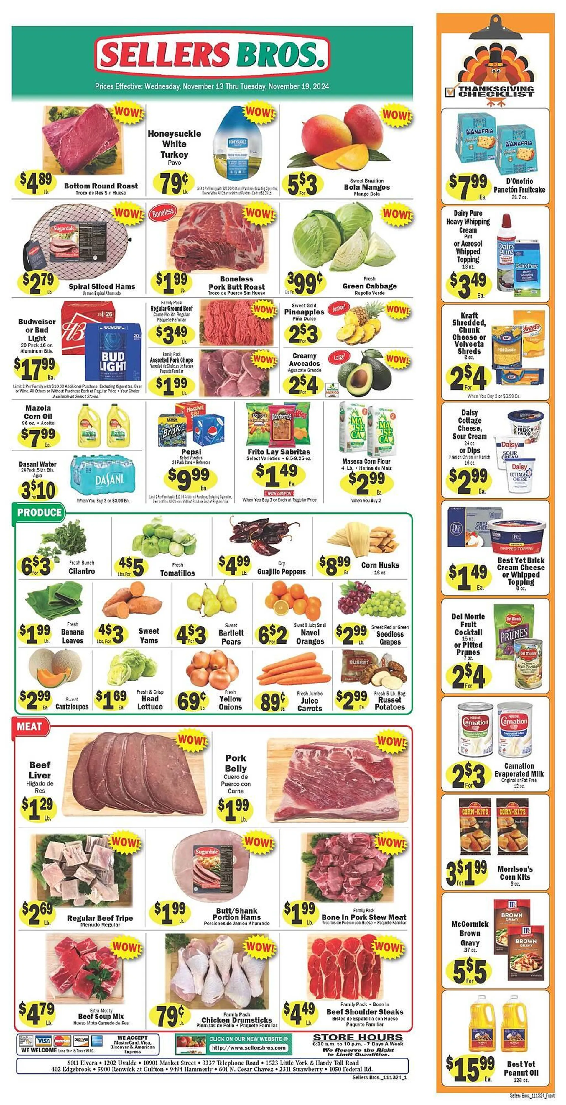 Sellers Bros Weekly Ad - 1