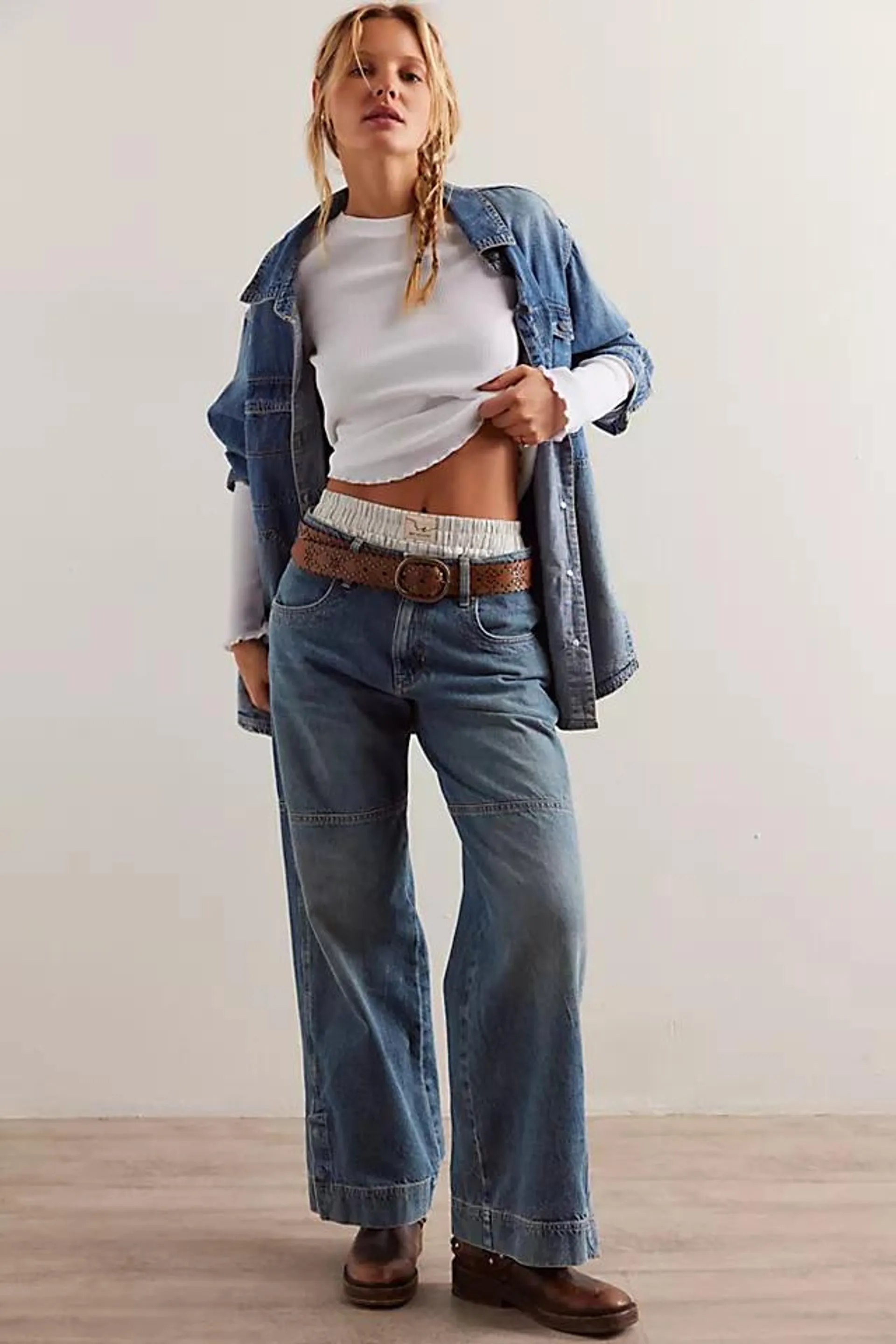 We The Free Benji Relaxed Wide-Leg Jeans