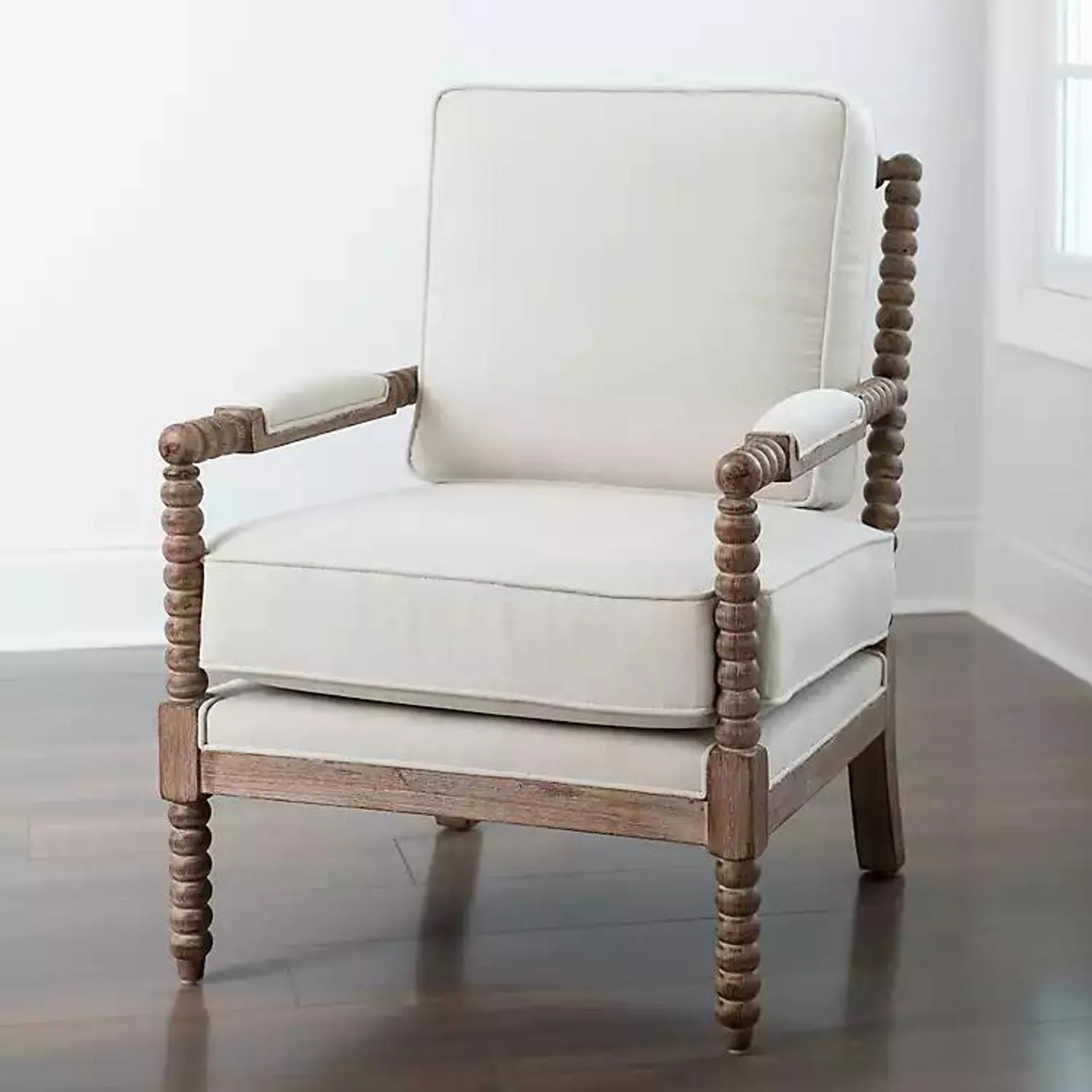 Ivory Spencer Spindle Armchair