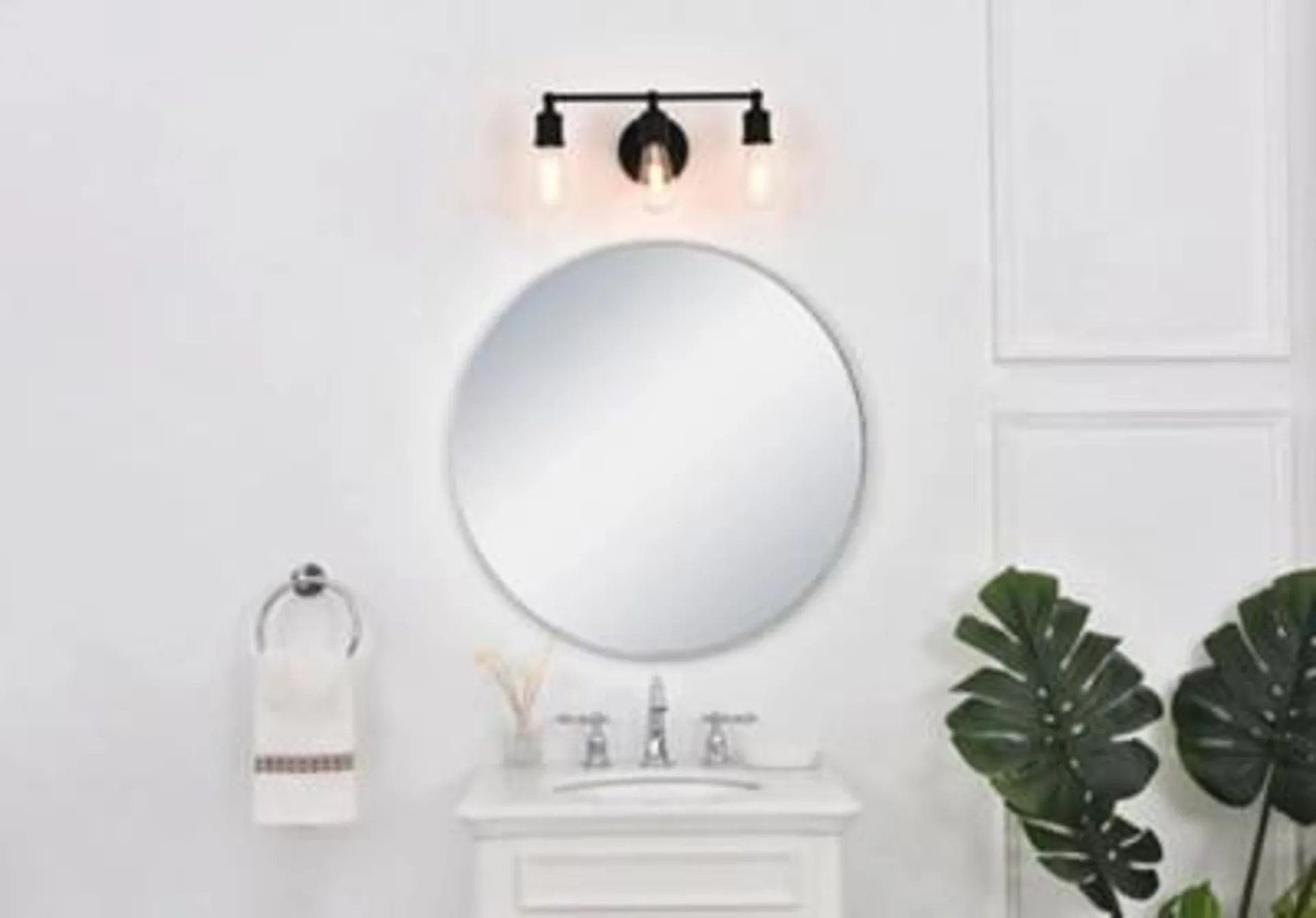 Serif 3 Light Black Wall Sconce