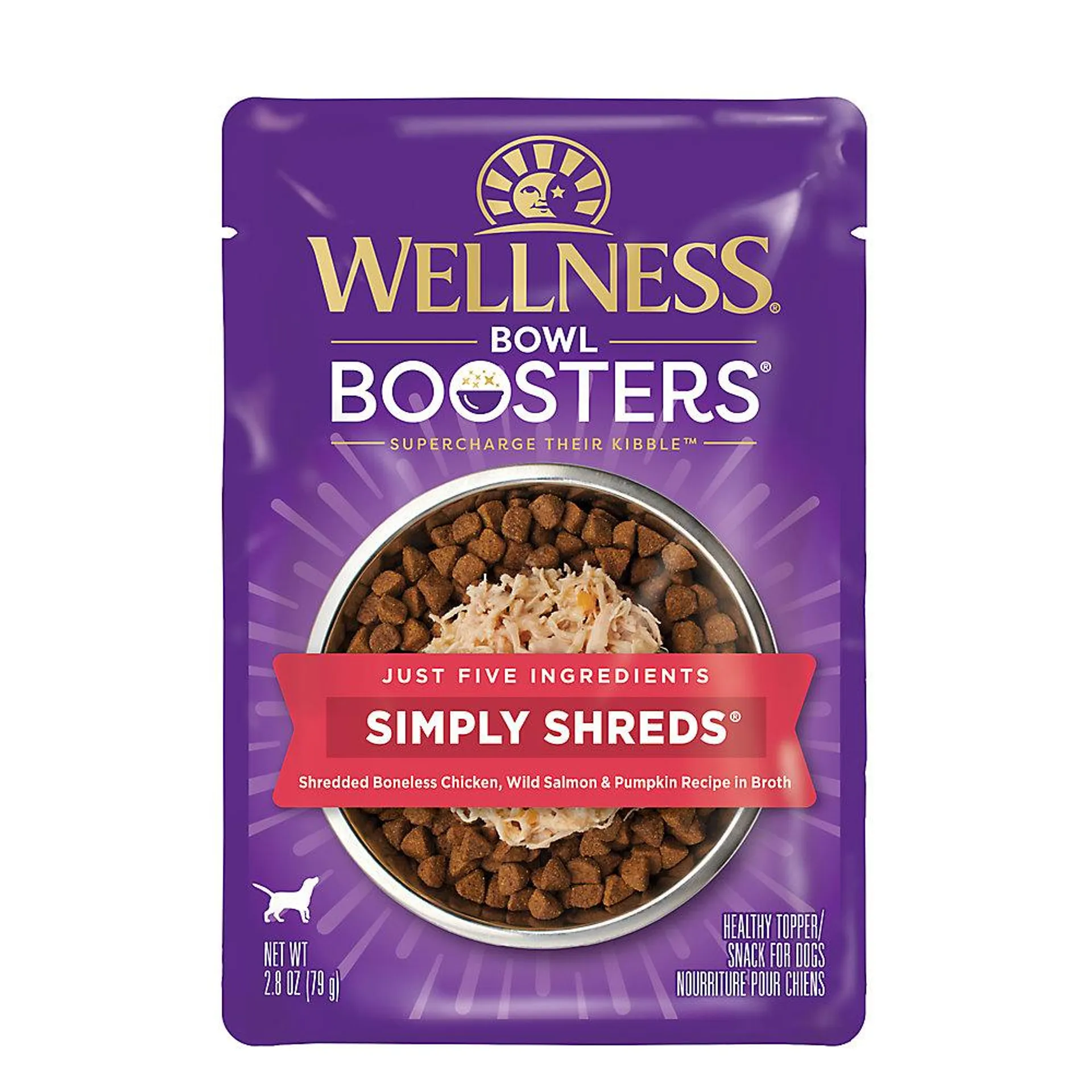 Wellness® Bowl Boosters Simply Shreds All Life Stage Dog Food Topper - Grain Free, Chicken & Salmon