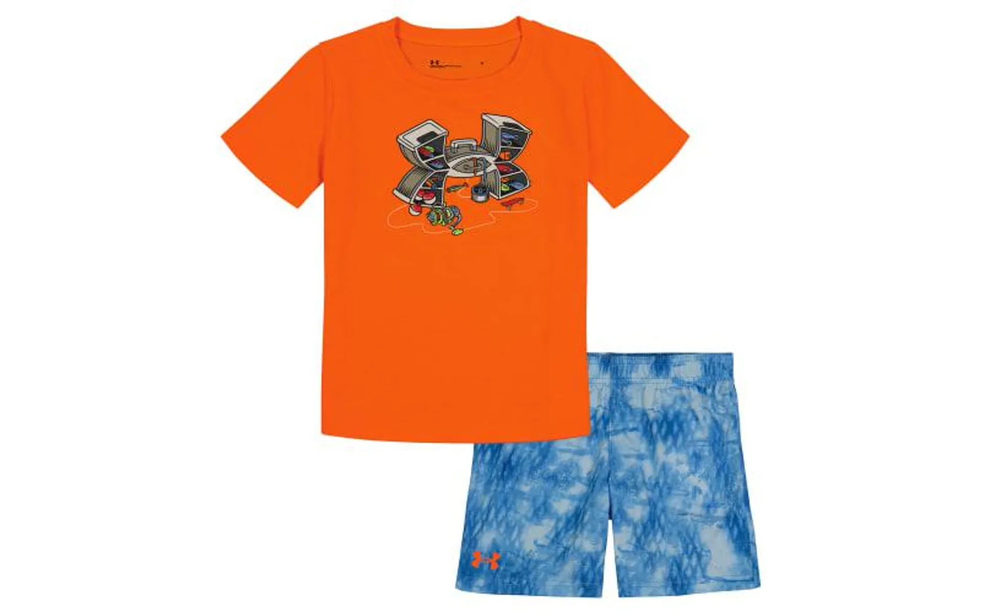 Under Armour Tackle Box Crew Neck Short-Sleeve T-Shirt and Shorts Set for Toddlers