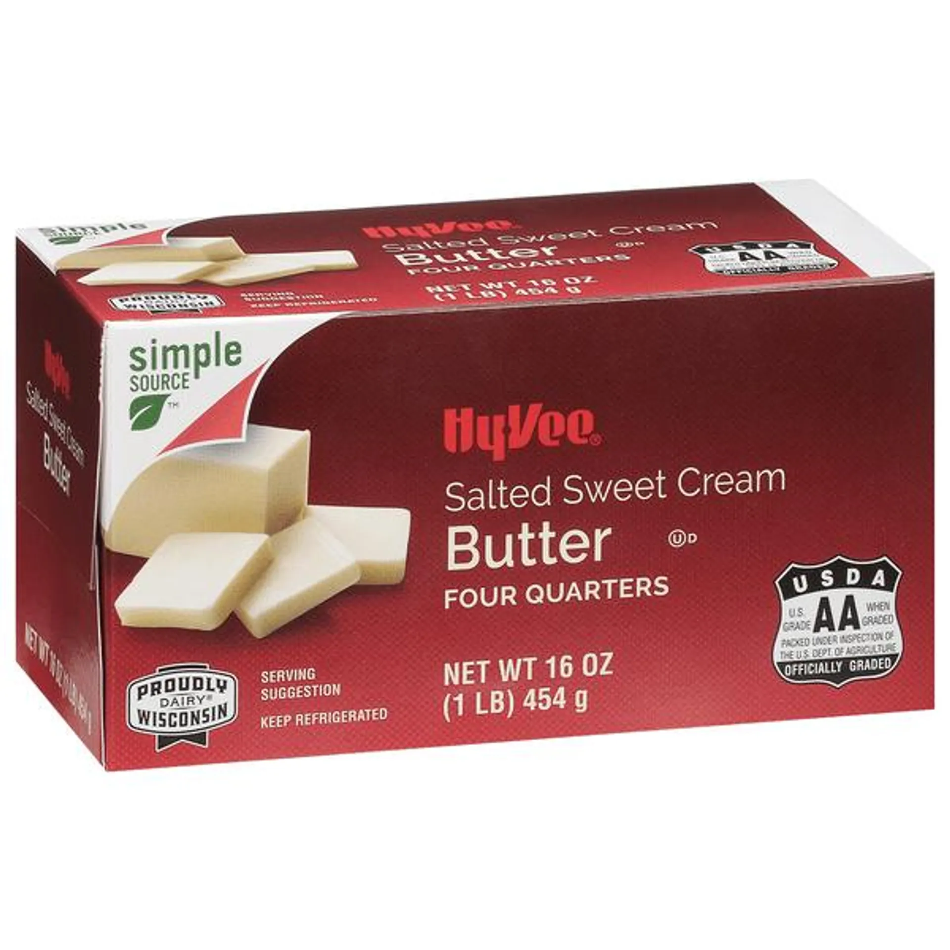 Hy-Vee Sweet Cream Salted Butter Quarters