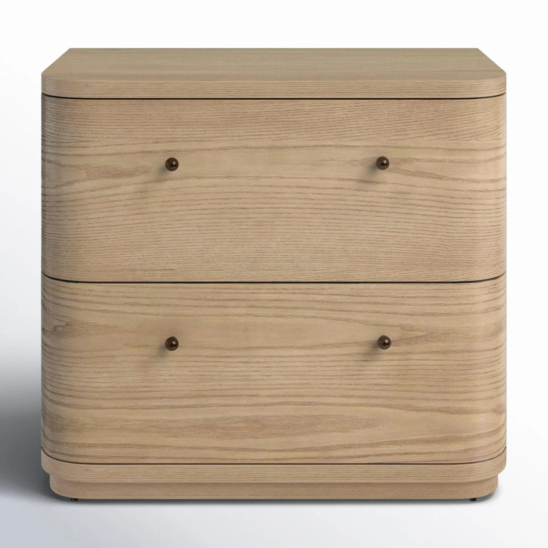 Lucie Two Drawer Nightstand In Buff Cream