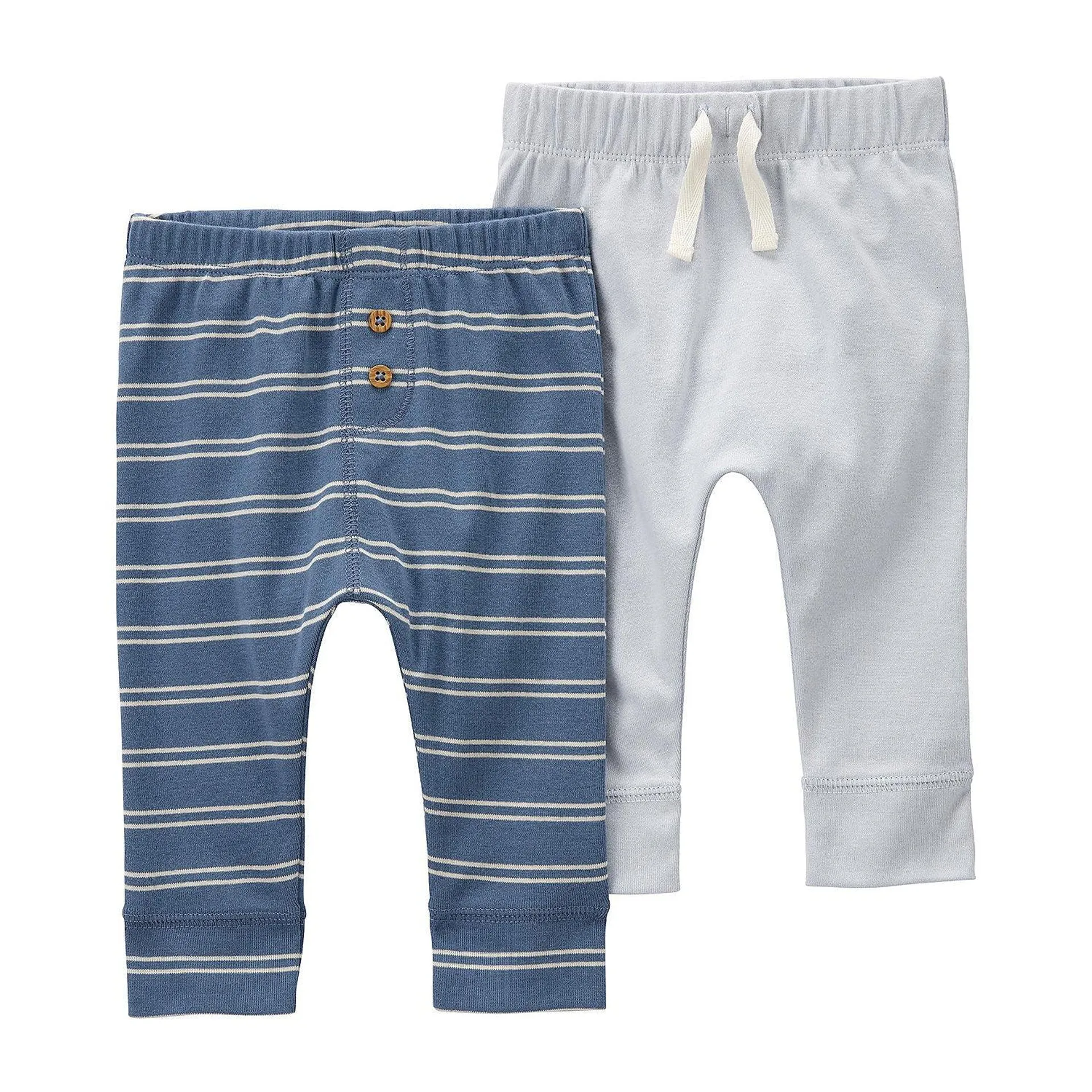 Carter's Baby Boys 2-pc. Cuffed Pull-On Pants-Blue Stripe