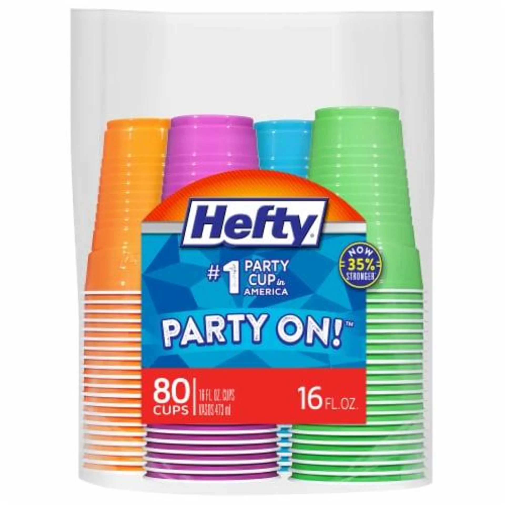 Hefty® Party On!™ Assorted Colors Plastic Cups