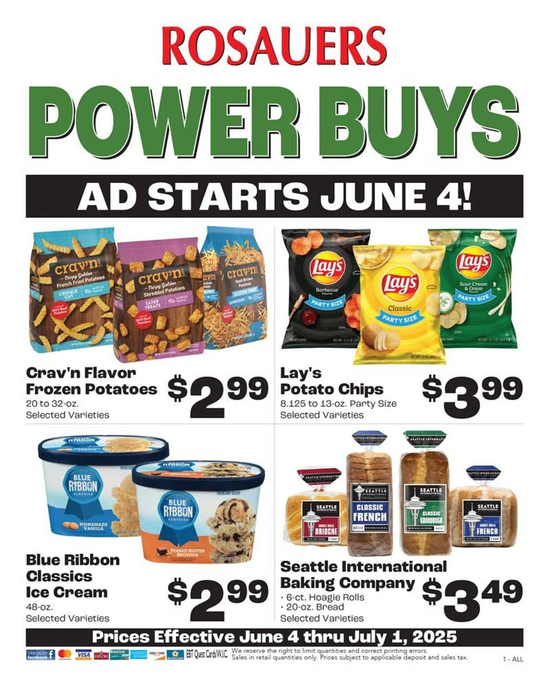 Weekly ad Rosauers Weekly Ad from June 4 to July 1 2025 - Page 1