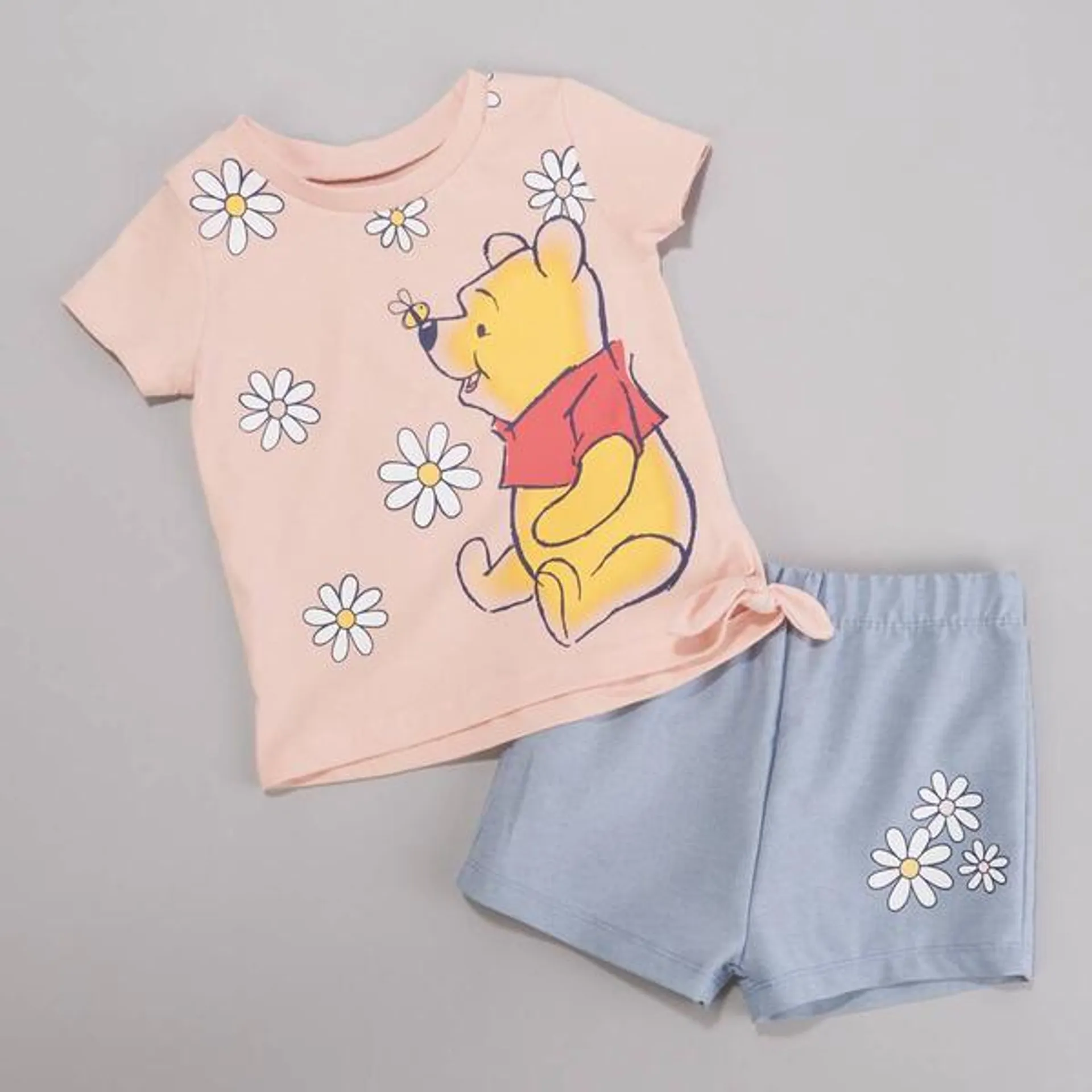 Baby Girl (12-24M) Disney® Winnie The Pooh Daisy Top & Shorts Set