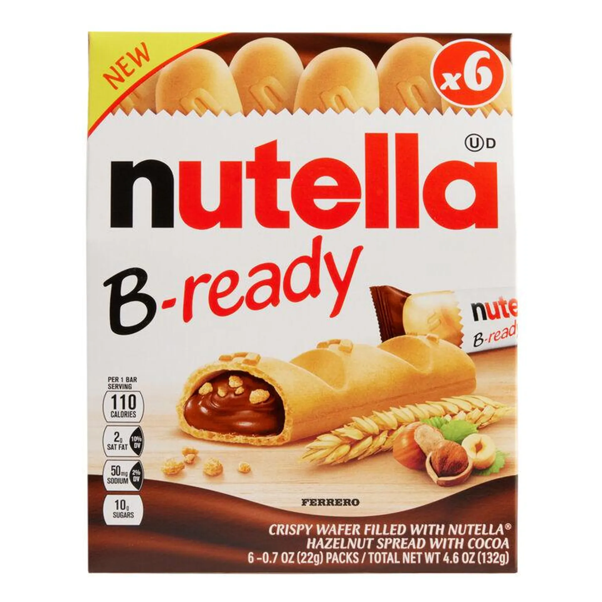 Nutella B-Ready Wafer Cookies 6 Count