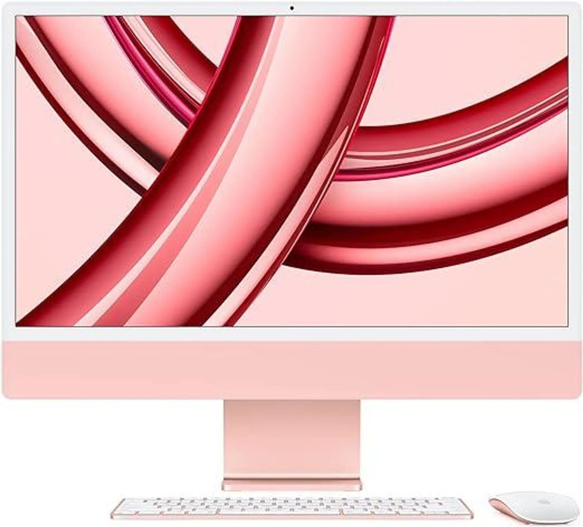 Apple 2023 iMac All-in-One Desktop Computer with M3 chip: 8-core CPU, 10-core GPU, 24-inch Retina Display, 8GB Unified Memory, 512GB SSD Storage, Matching Accessories. Works with iPhone/iPad; Pink