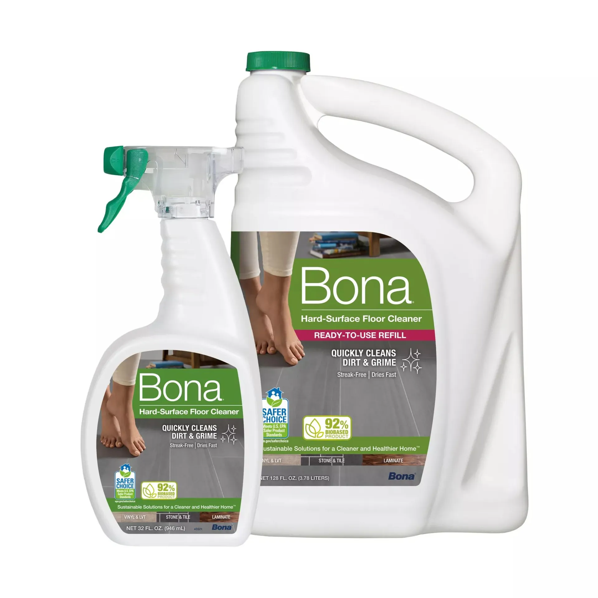 Bona Hard Surface Cleaner, 128 oz. + 32 oz.