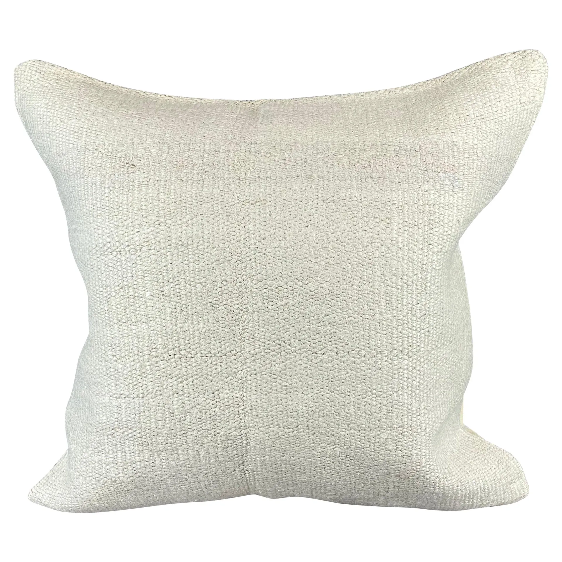 20 x 20 Hemp Turkish Cushion Natural Grayish White Pillow Cushion Cover #6606