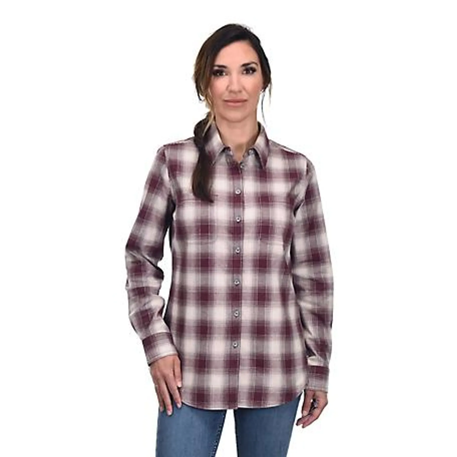 Ridgecut Women's Long Sleeve Flex Flannel Shirt