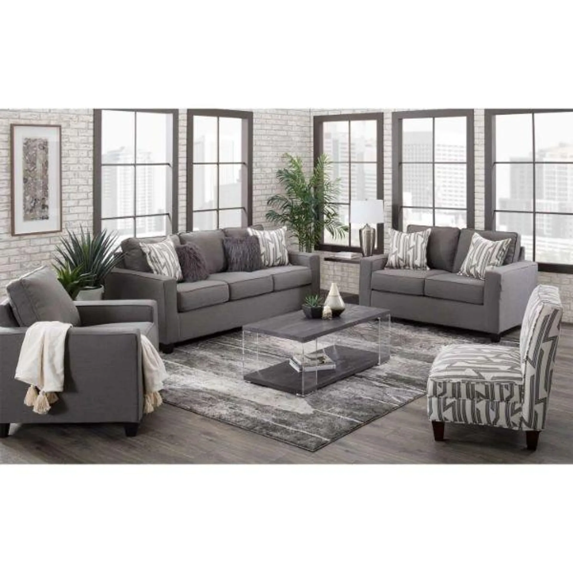 Lynx Charcoal Loveseat