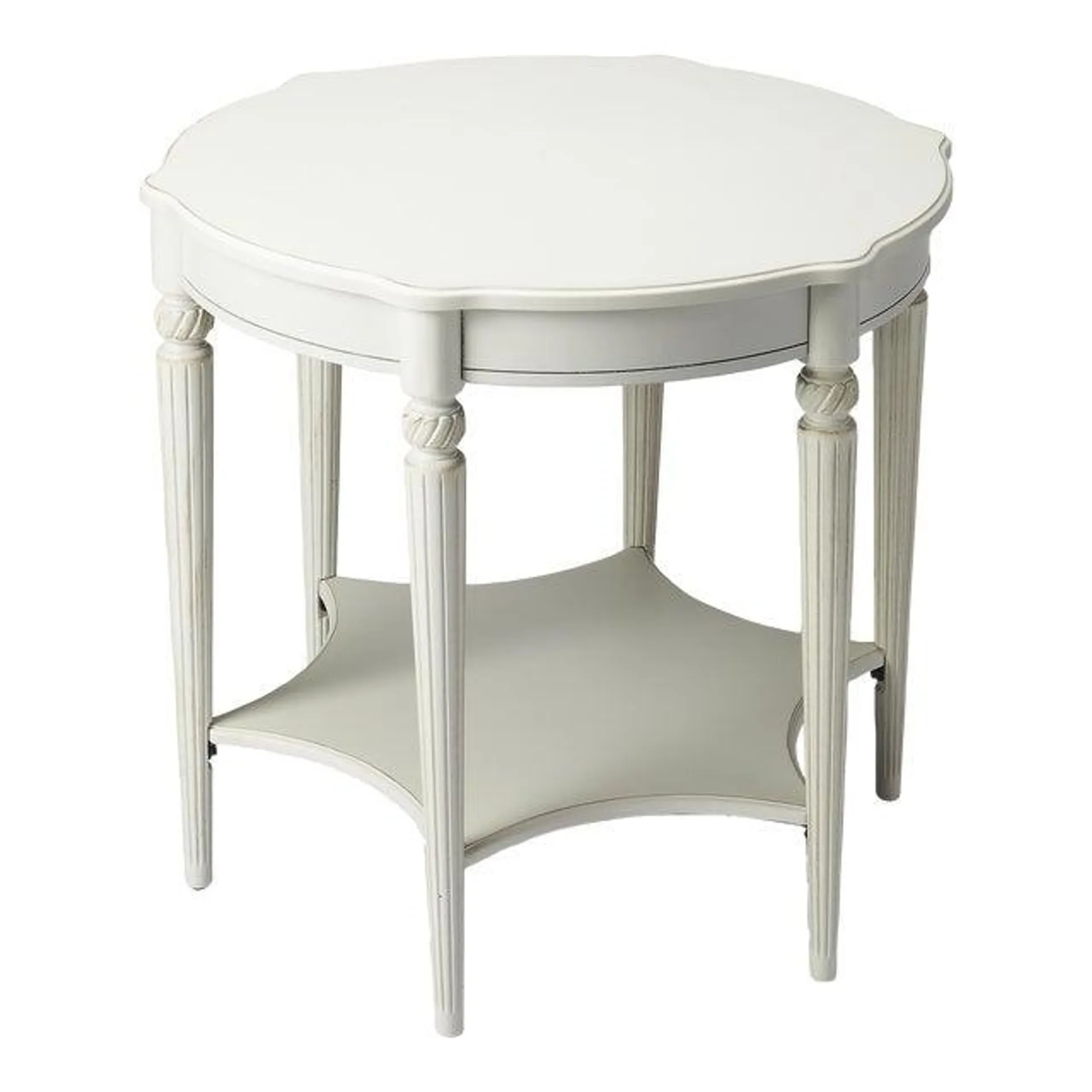 Bainbridge Round Side Table, White