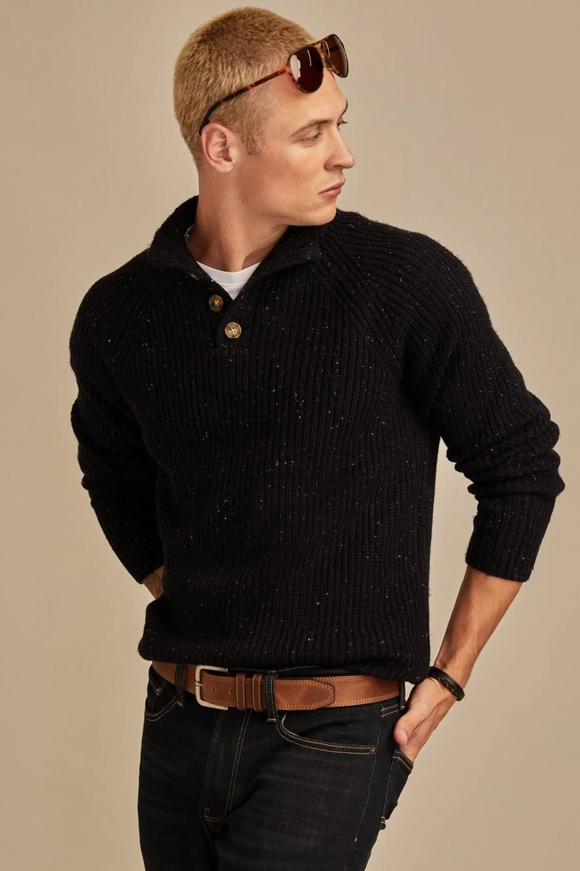 nep 1/4 mock neck sweater