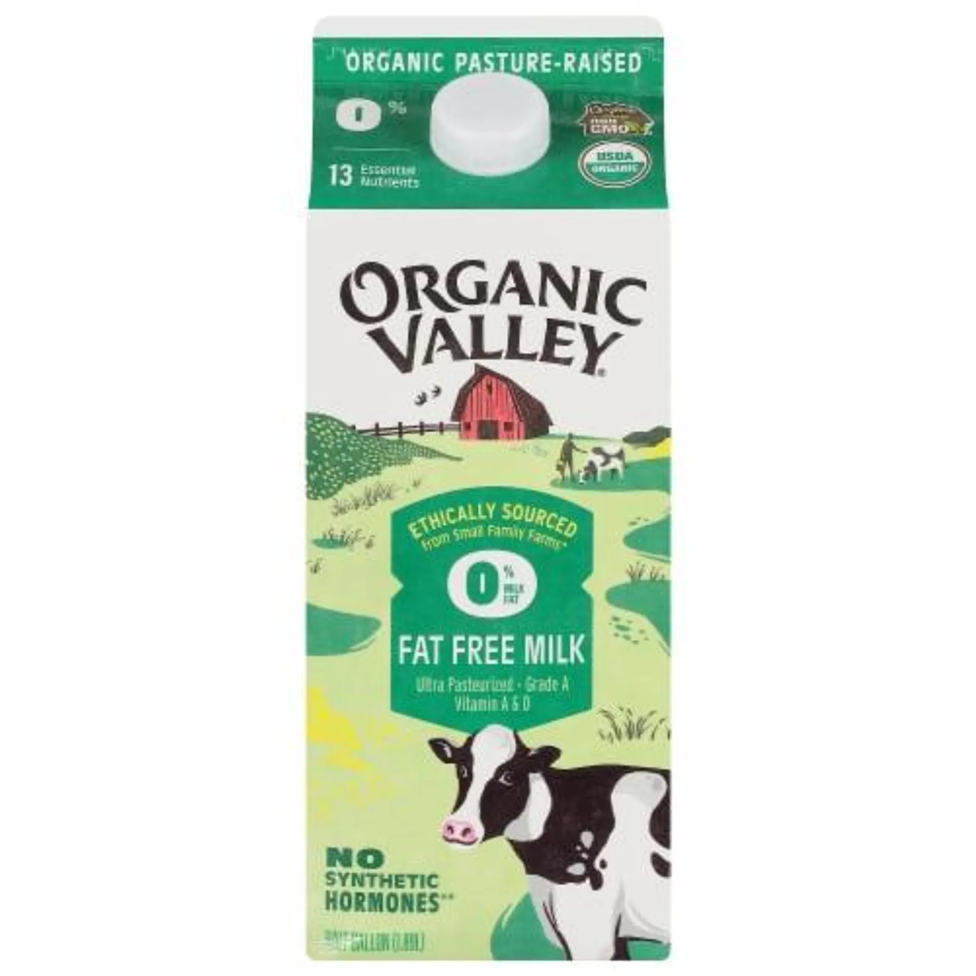 Organic Valley® Fat Free Milk Half Gallon