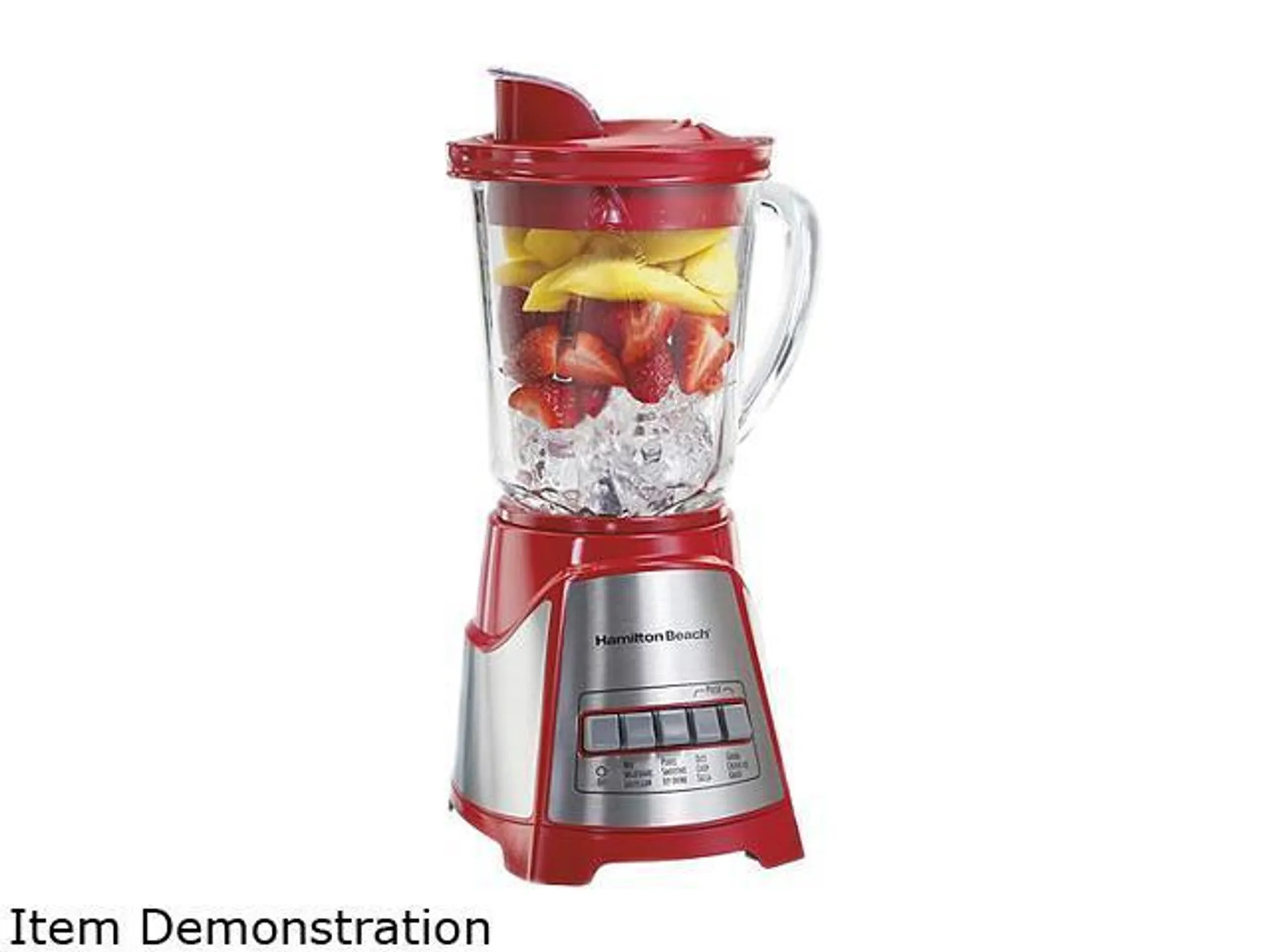Hamilton Beach 58147 Multi-Function Blender with Mess-free 40oz Glass Jar, Red