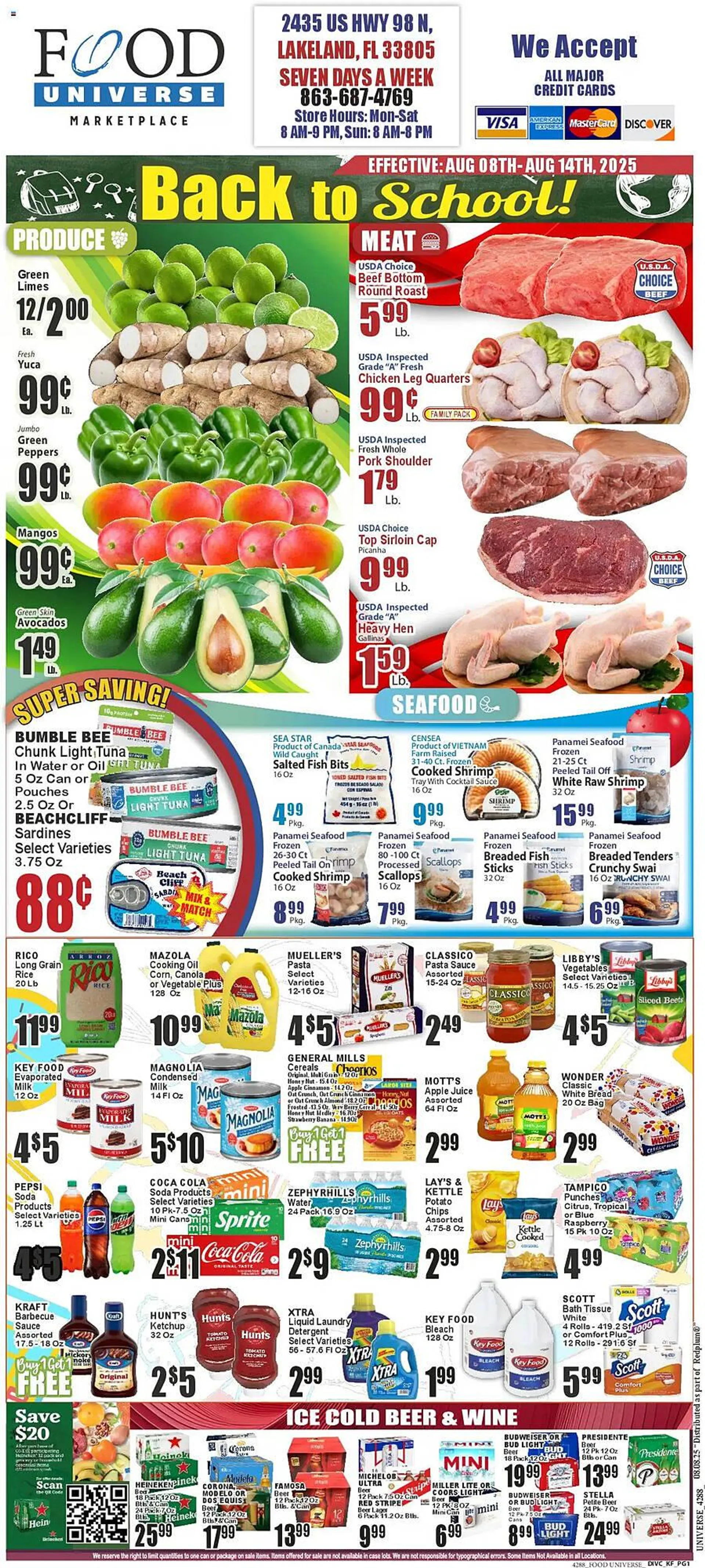Weekly ad Food Universe Weekly Ad from August 8 to August 14 2025 - Page 1