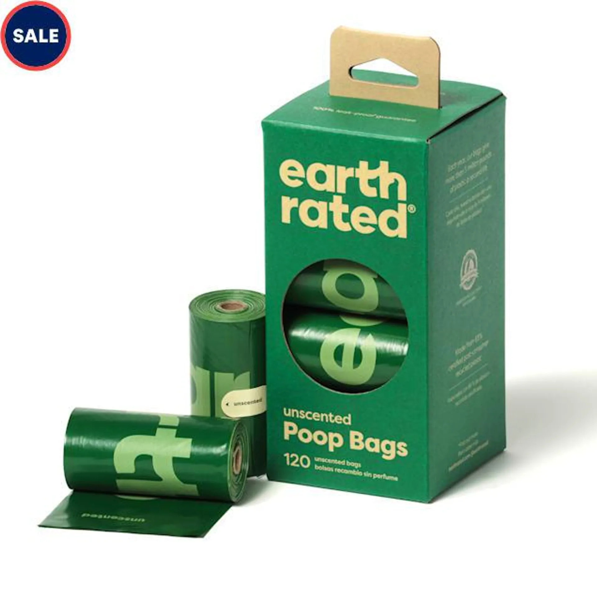 Earth Rated Dog Poop Bags Unscented Refill Rolls, Count of 120