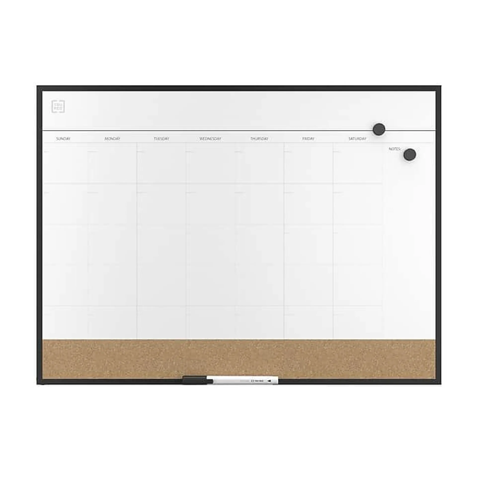 TRU RED Magnetic Steel Dry Erase Combo Board,