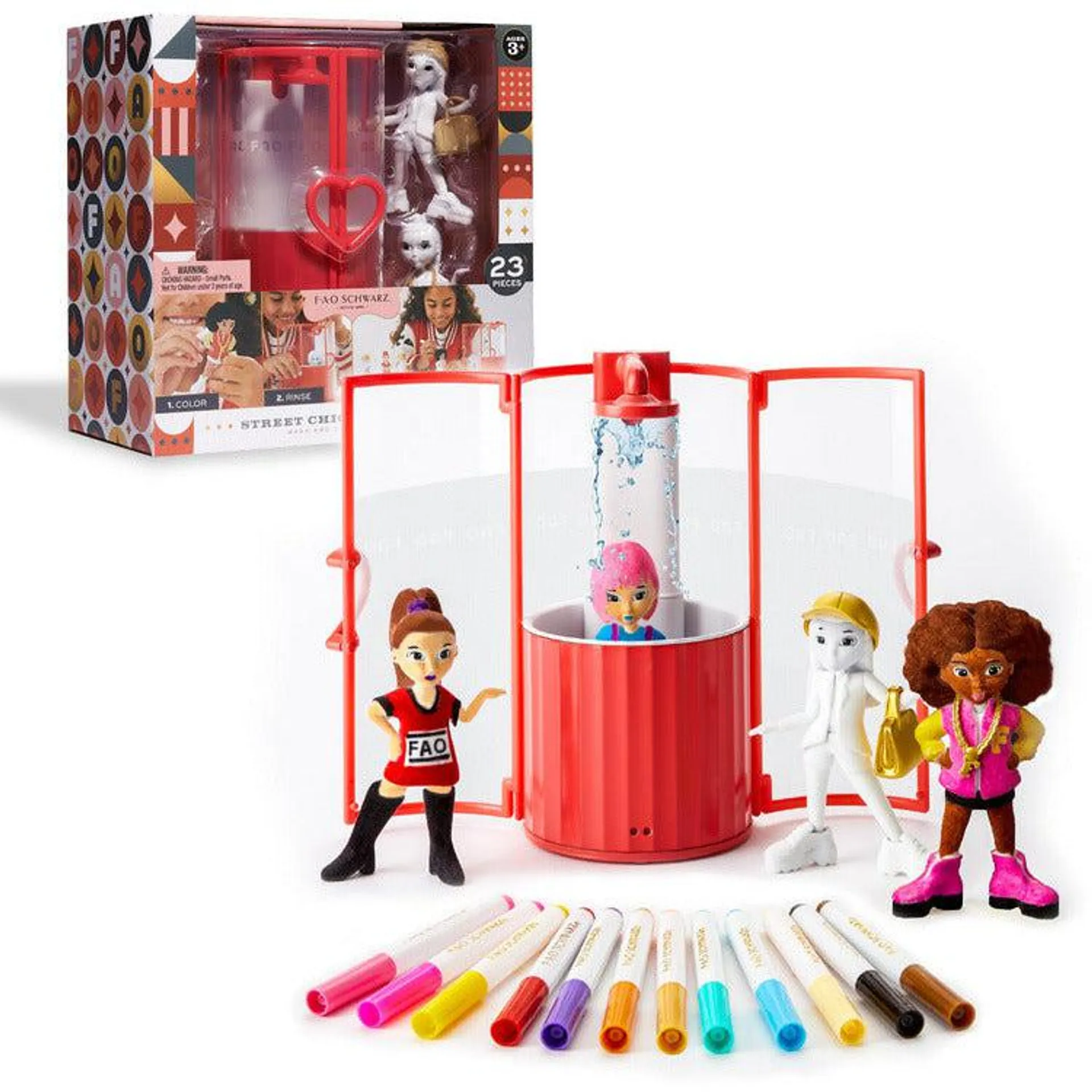 Street Chic Fashionistas Wash-And-Color Design Dolls